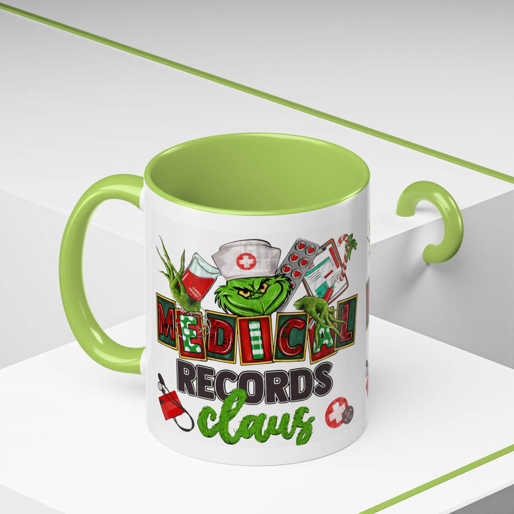 Medical Records Claus Coffee Mug — Funny Holiday Nurse & Medical Staff Gift (11/15oz) Medical Christmas Mug,