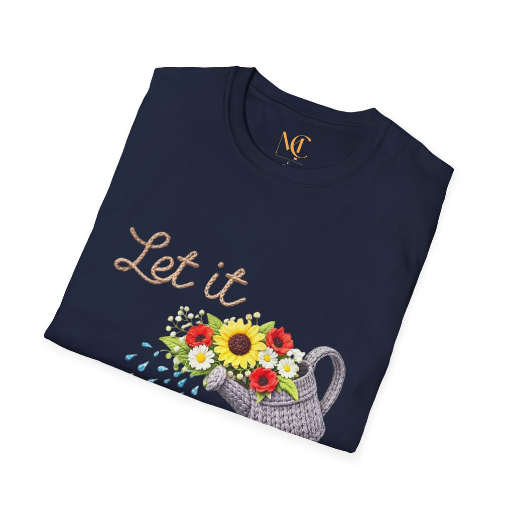 Let It Grow T-Shirt — Floral Watering Can Garden Tee