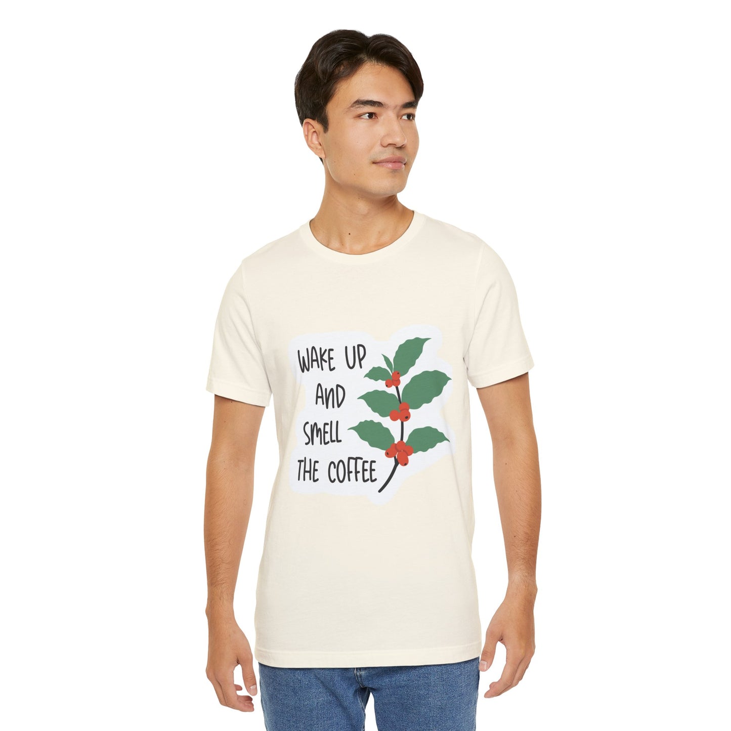Wake Up and Smell the Coffee Tee  Coffee Plant Graphic T-Shirt