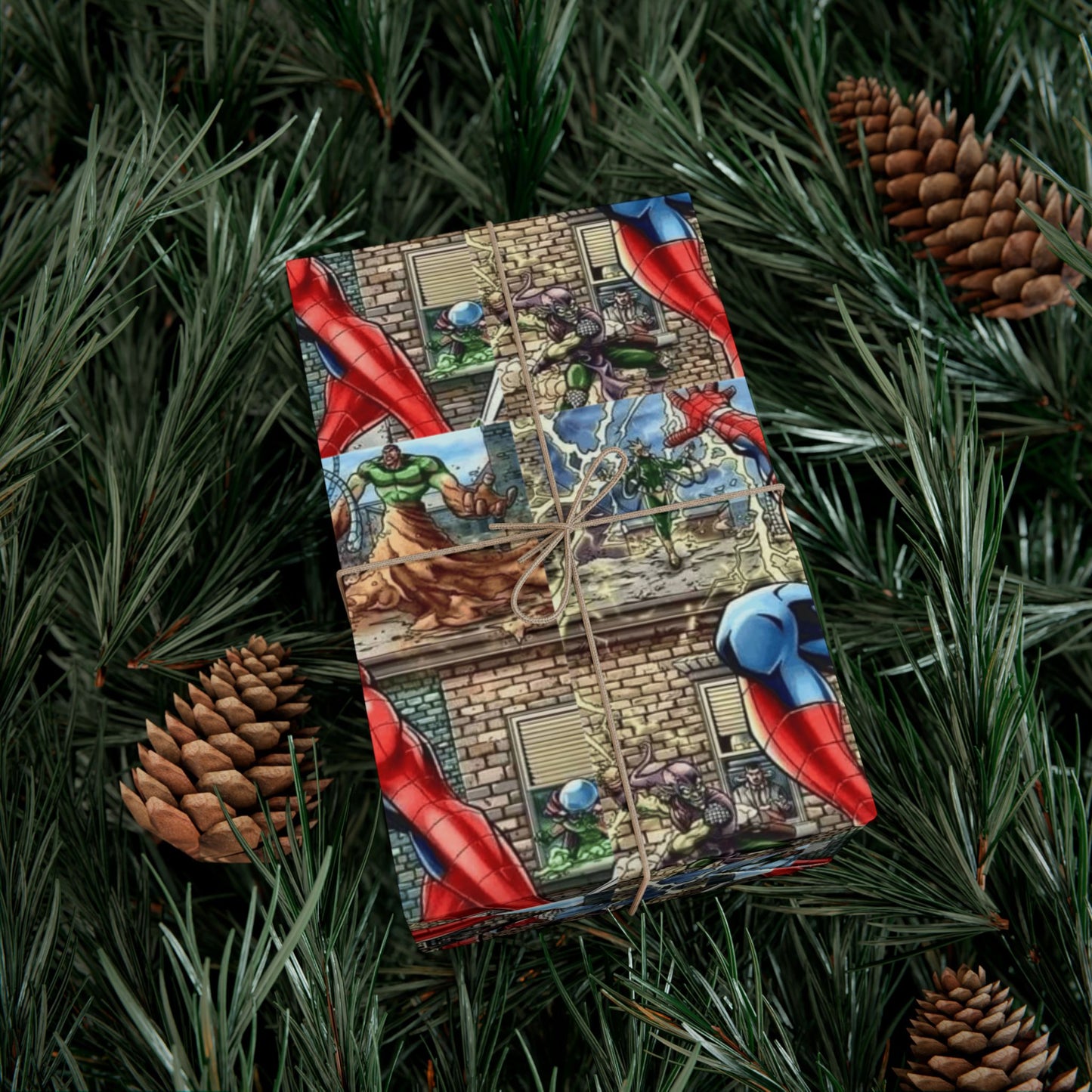 Superhero Pattern Gift Wrap Paper Super Heroe Comic Panel Design