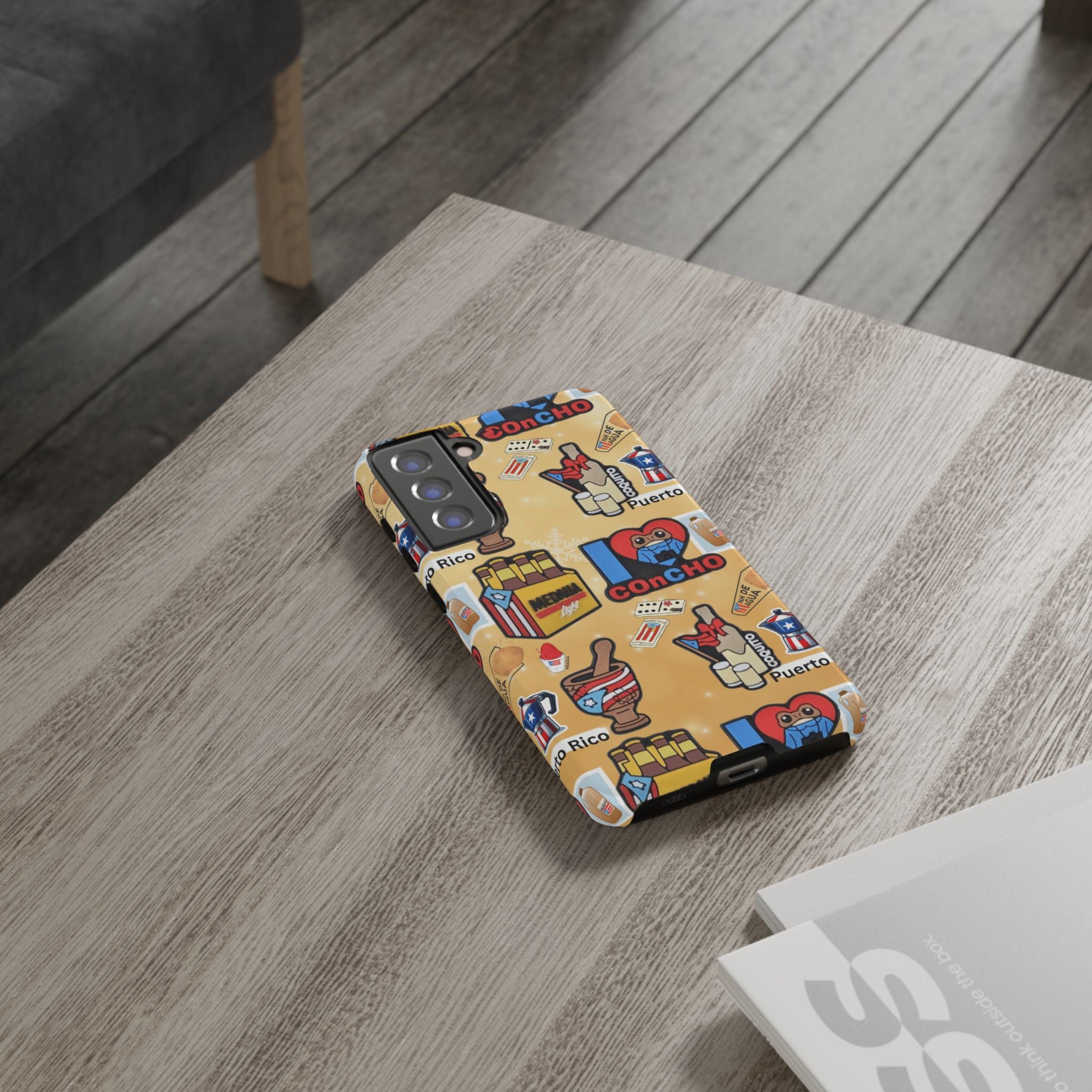 Puerto Rico Sticker Collage Tough Case  ‘I  Concho’ Pattern Phone Case
