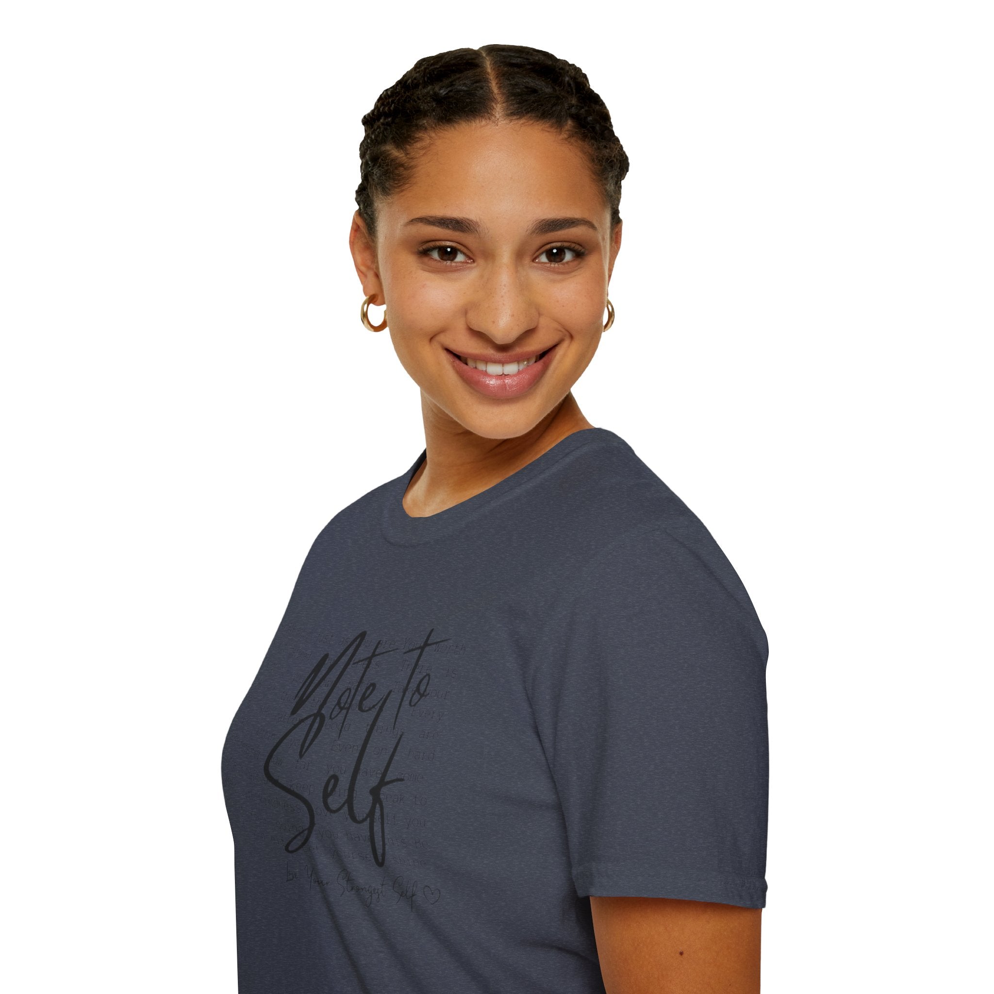 Note to Self T‑Shirt  Minimal Script Inspirational Tee