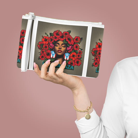 Puerto Rico, holidays, motivation. Clutch  La Jíbaraza Floral Puerto Rican Pride Clutch