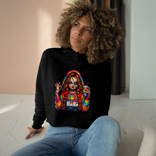 Witchy vibes Colorful Graphic Crop Hoodie for Trendy Style, Party Wear, Festival Outfit, Gift for Her, Casual Fashion
