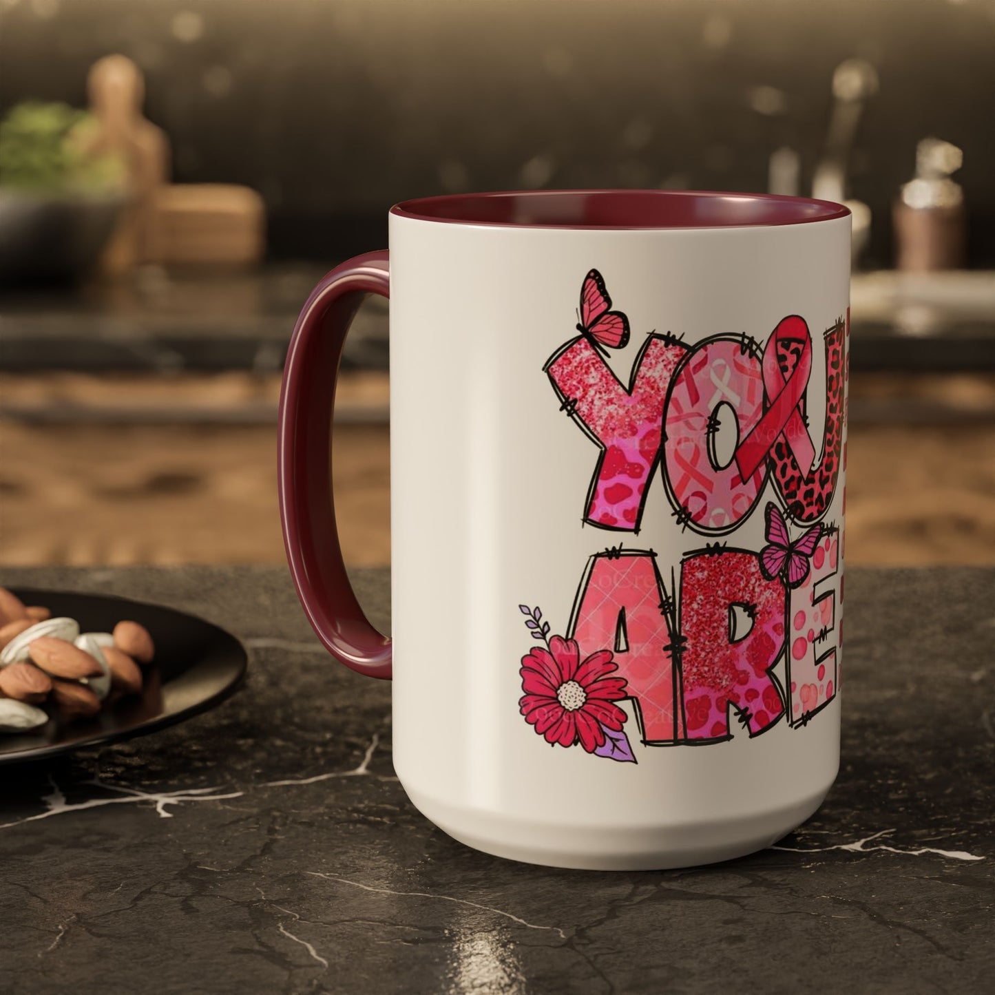 Cancer Hope Collection Empowering Inspirational Mug for Breast Cancer Awareness