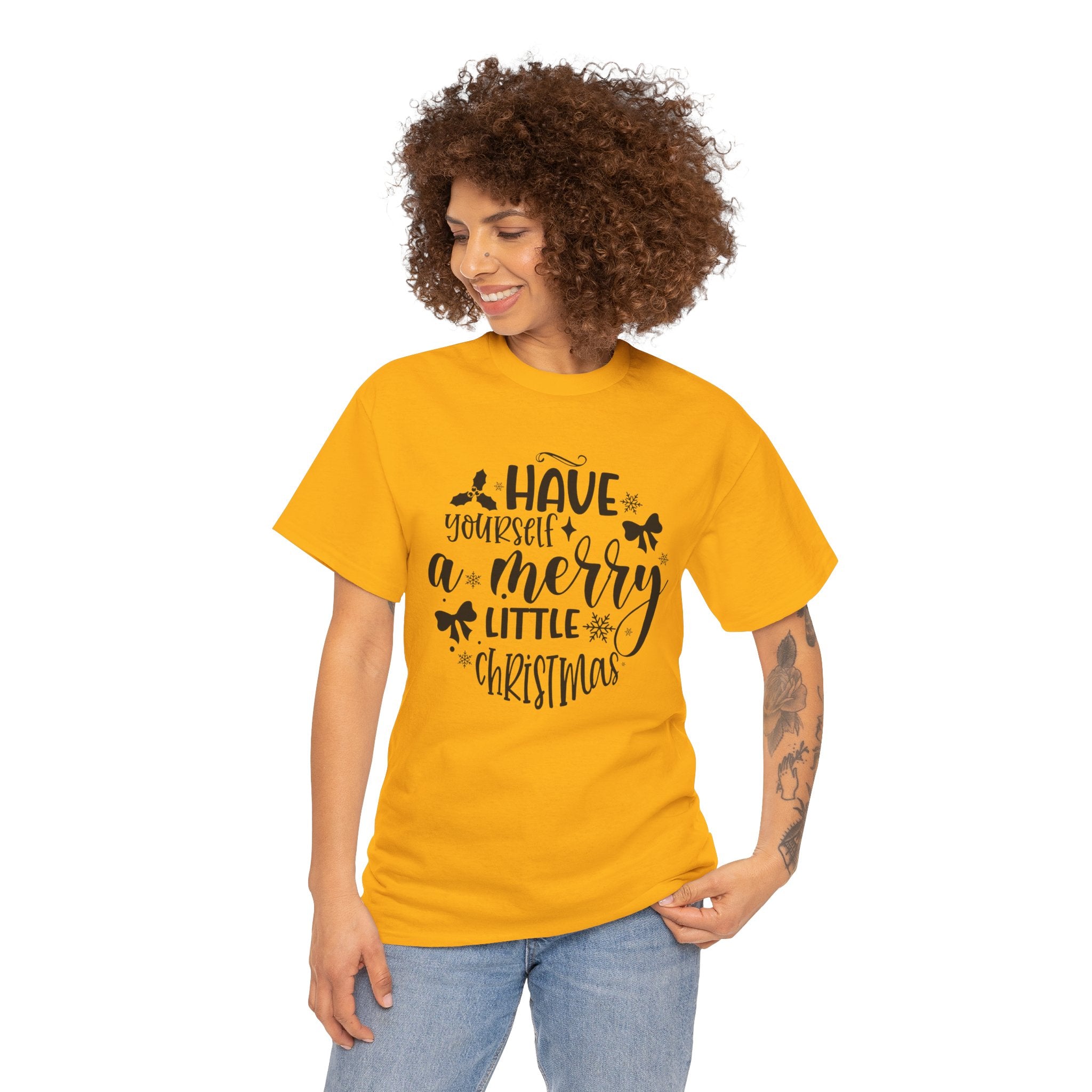 Merry Christmas Cotton Tee Holiday Graphic Tees & Cozy Festive Wear