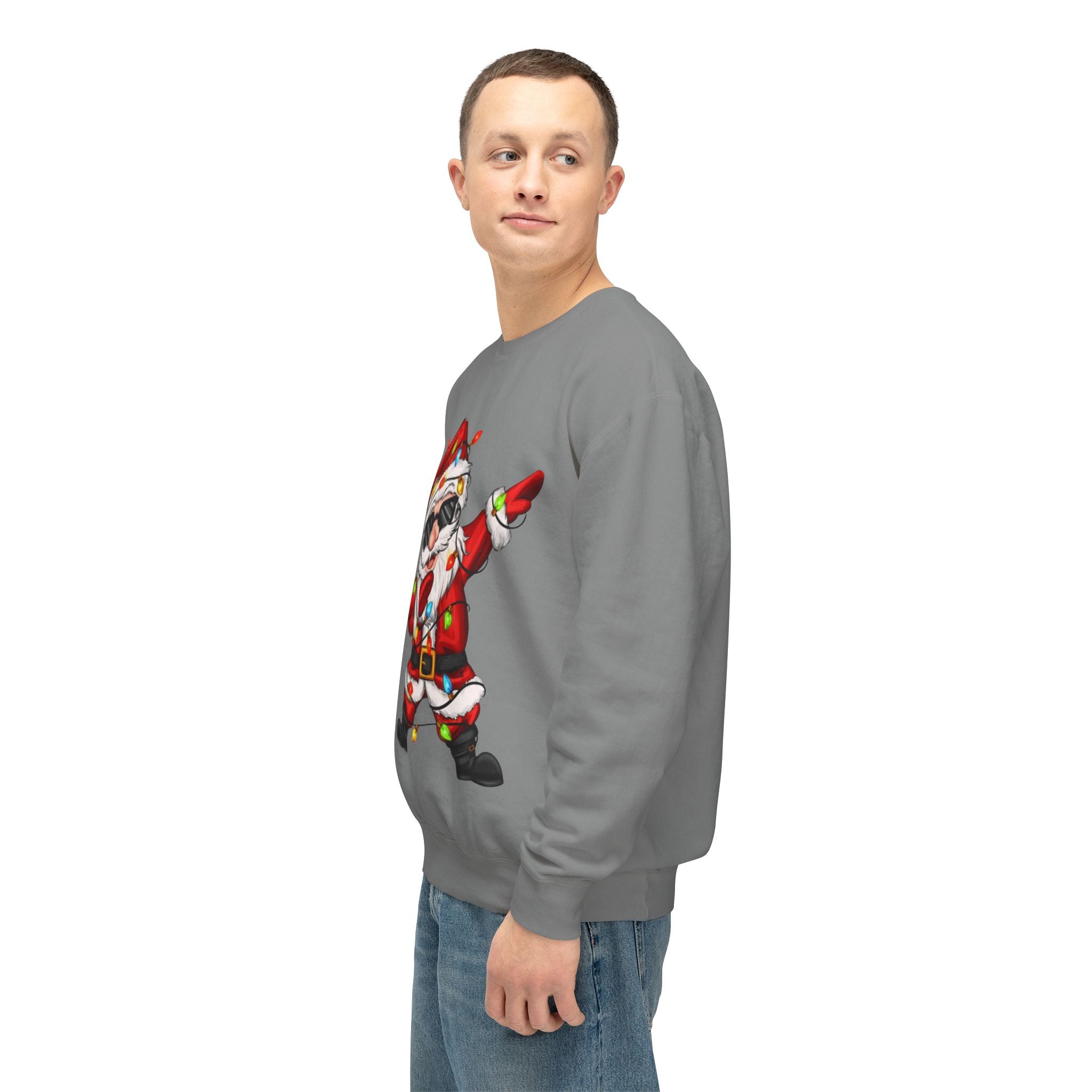 Funny Christmas tee Dabbing Santa Crewneck Sweatshirt  Funny Christmas Holiday Pullover