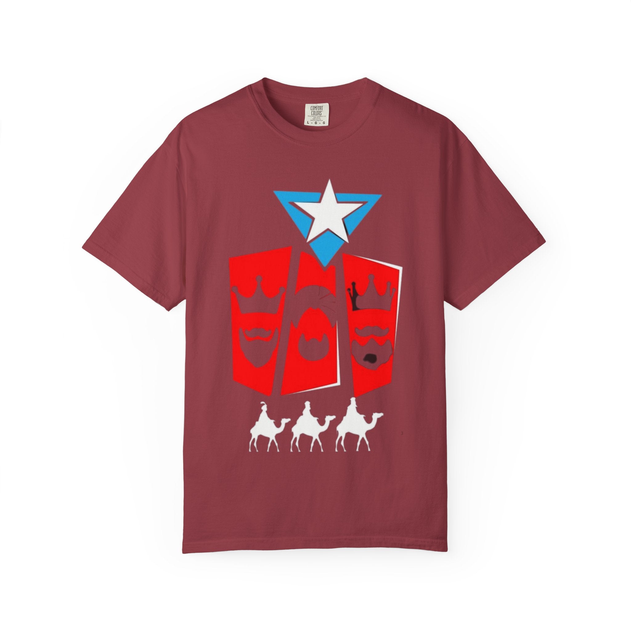 The Three Kings T-Shirt — Puerto Rican Three Kings Graphic Tee (Star & Crown Silhouettes)
