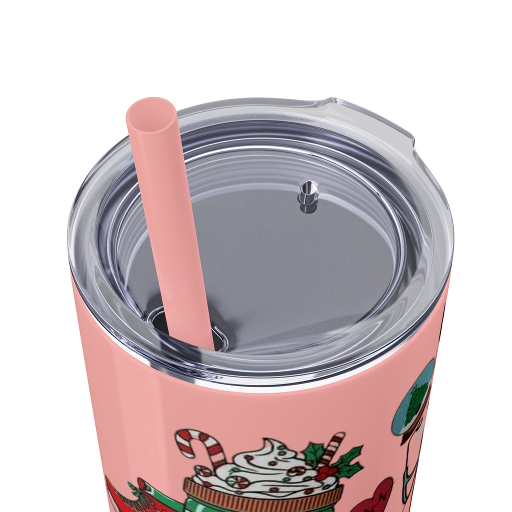 Emergency Department Nurse Christmas Skinny Tumbler - 20oz Holiday Medical Travel Cup with Straw Medical Christmas Mug
