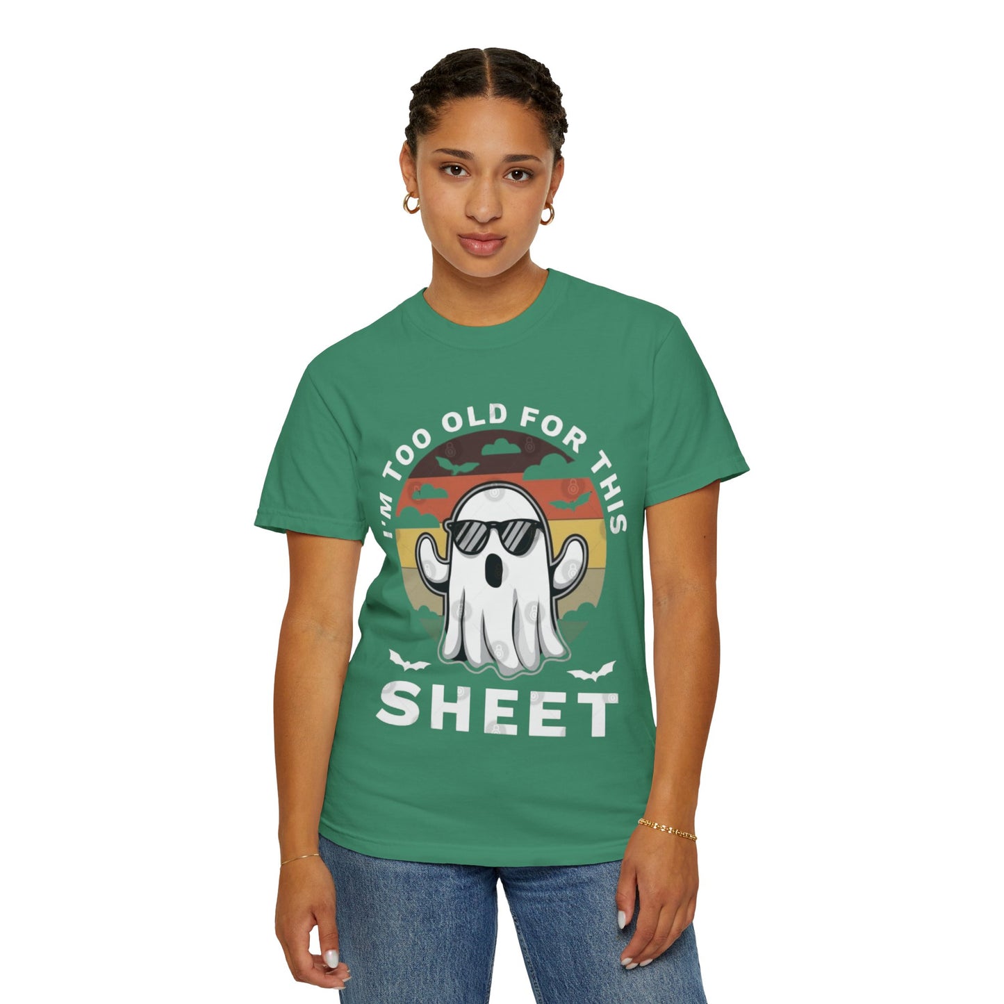 Ghostly Humor Unisex T-Shirt, Relaxed Vintage Tee, Halloween Apparel, Fun Gift, Casual Outfit, Quirky Statement Shirt, Ghost Sheet T-shirt