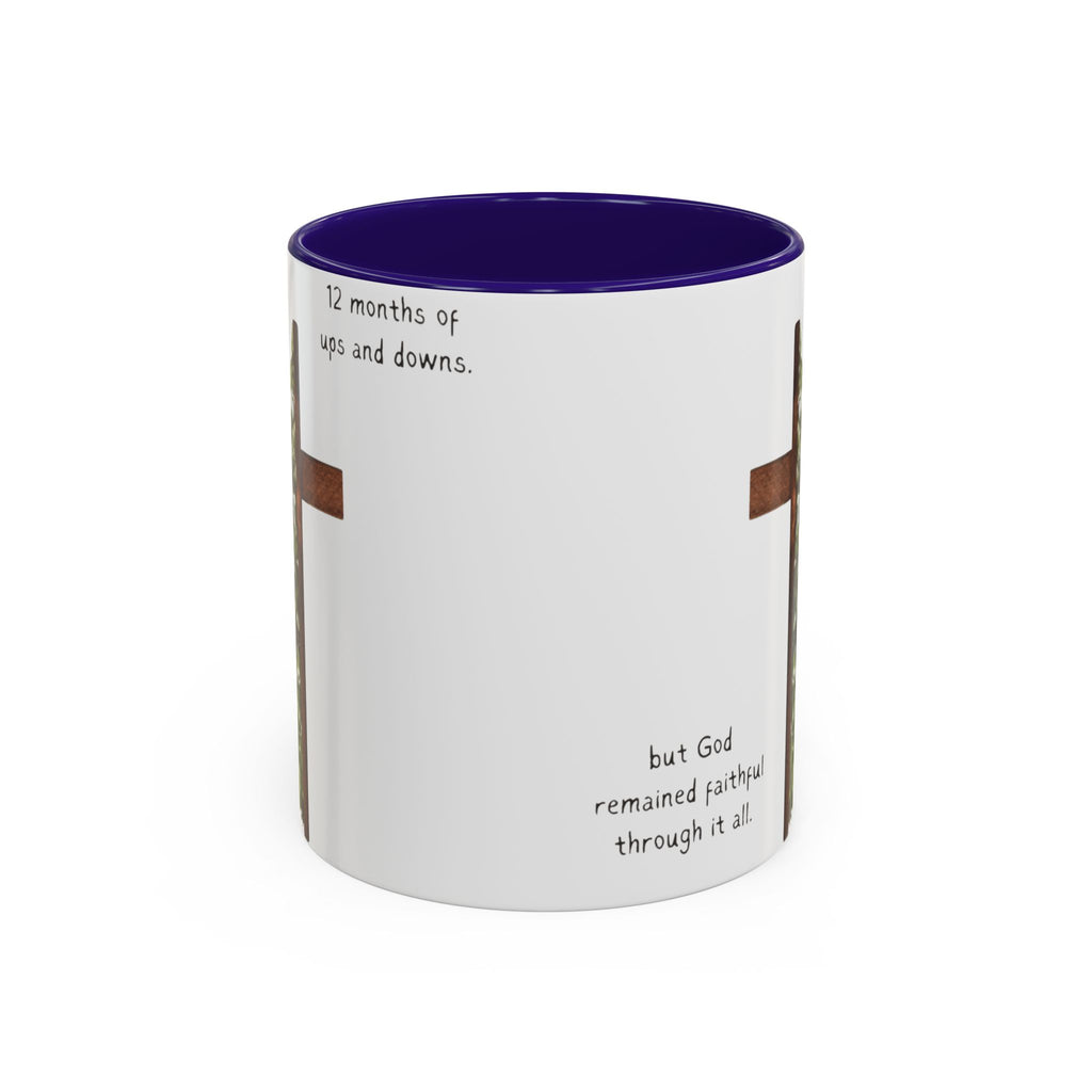 Christian Cross & Pine Tree Mug — Faith Reminder Coffee Cup (11oz/15oz)