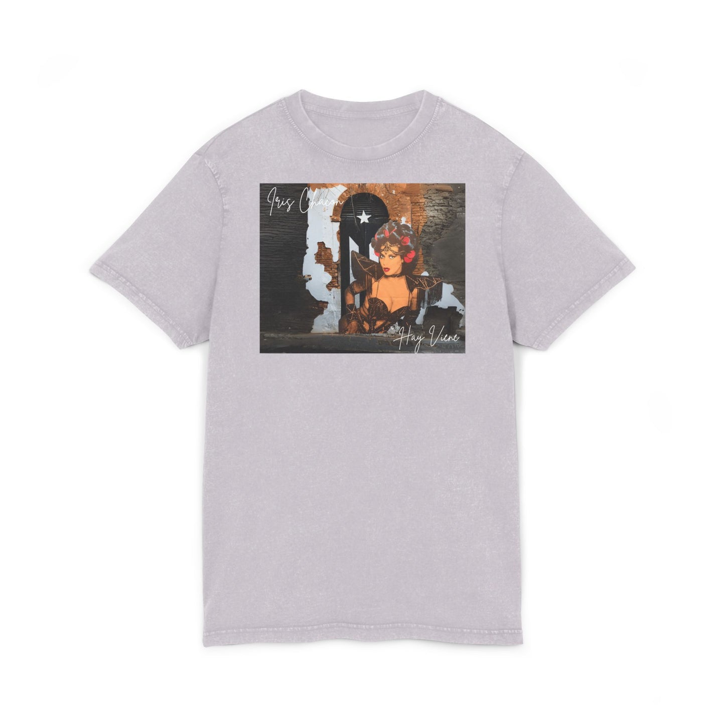 Iris Chacon Puerto Rico Acid Washed Graphic Tee, Vintage Style T-Shirt, Casual Summer Wear, Unique Gift for Her, Stylish Everyday Top