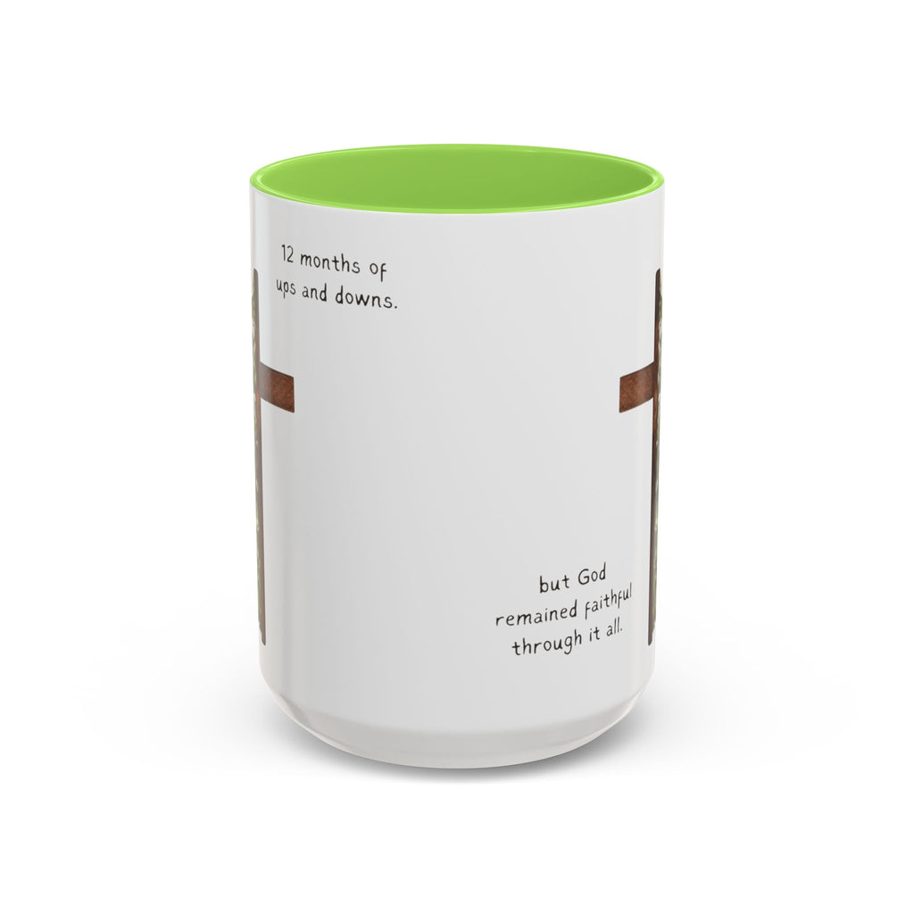 Christian Cross & Pine Tree Mug — Faith Reminder Coffee Cup (11oz/15oz)