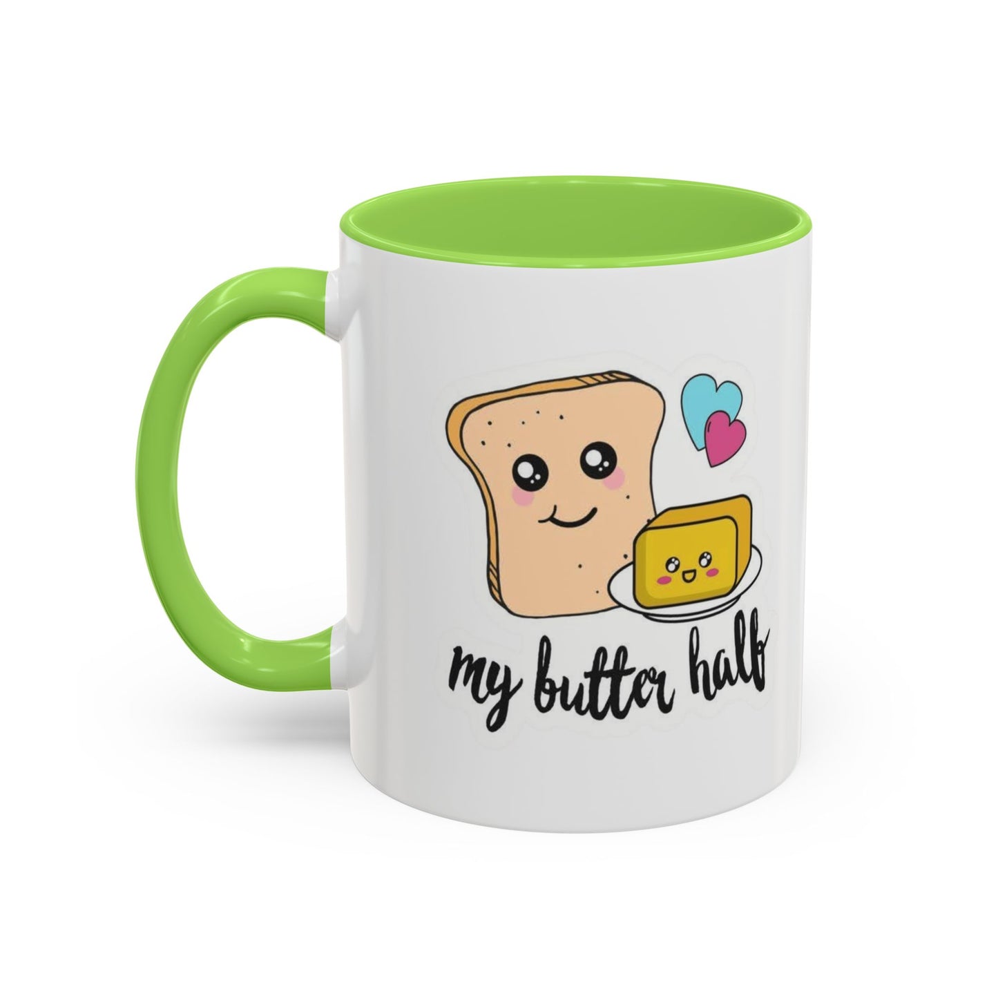 Motivational & Funny Quote Mugs Uplifting Coffee Cup Gifts Cute Foodie Relationship Mug My Butter Half Design, Colorful 11oz & 15oz