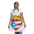 Puerto Rico Heart Flag Apron  Patriotic Cooking Gift Boricua Humor Cooking Apron | Puerto Rico Pride Gift