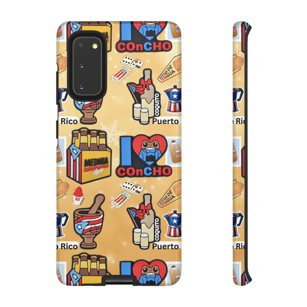 Puerto Rico Sticker Collage Tough Case  ‘I  Concho’ Pattern Phone Case