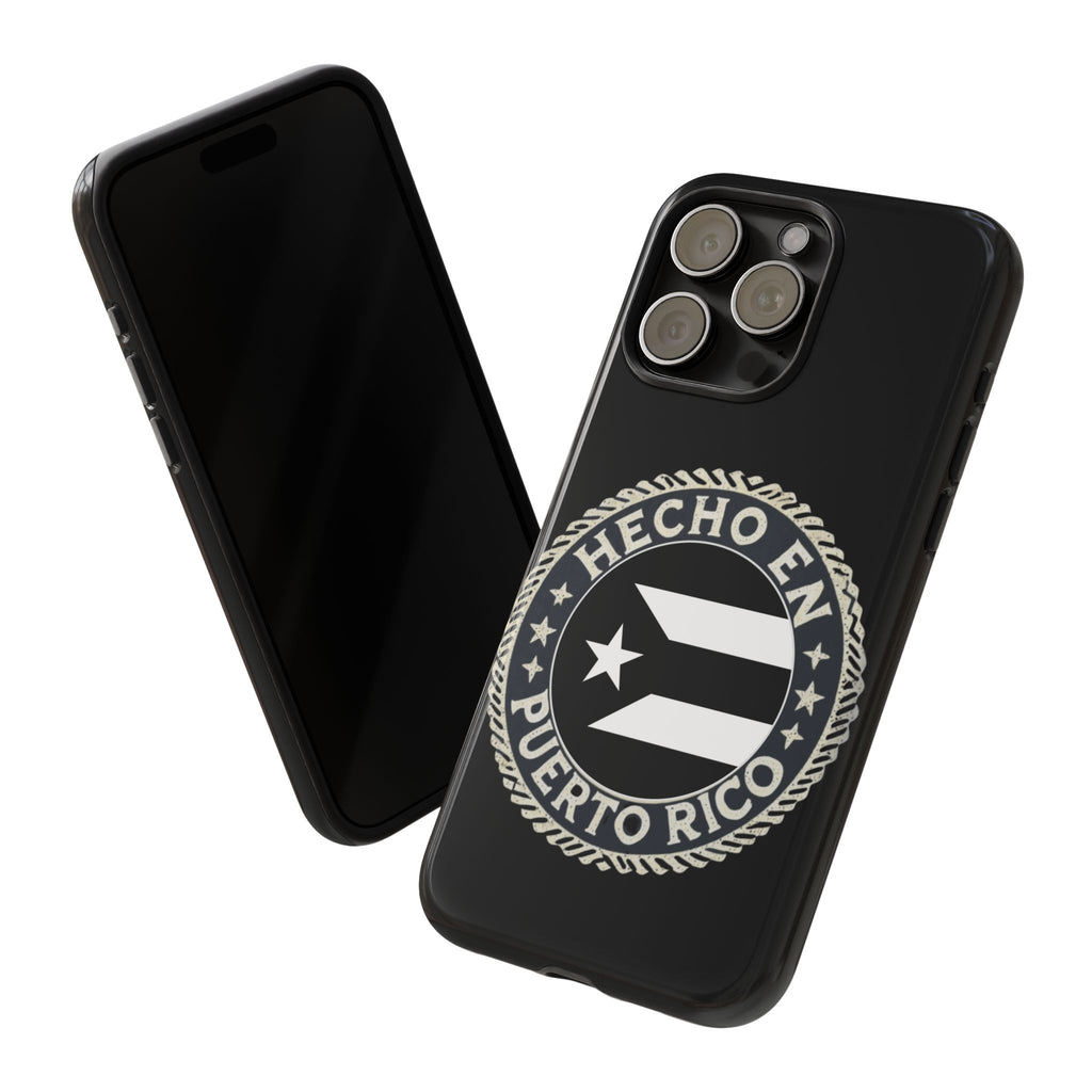 Hecho en Puerto Rico Phone Case  Puerto Rican Flag Emblem Tough Protective Cover