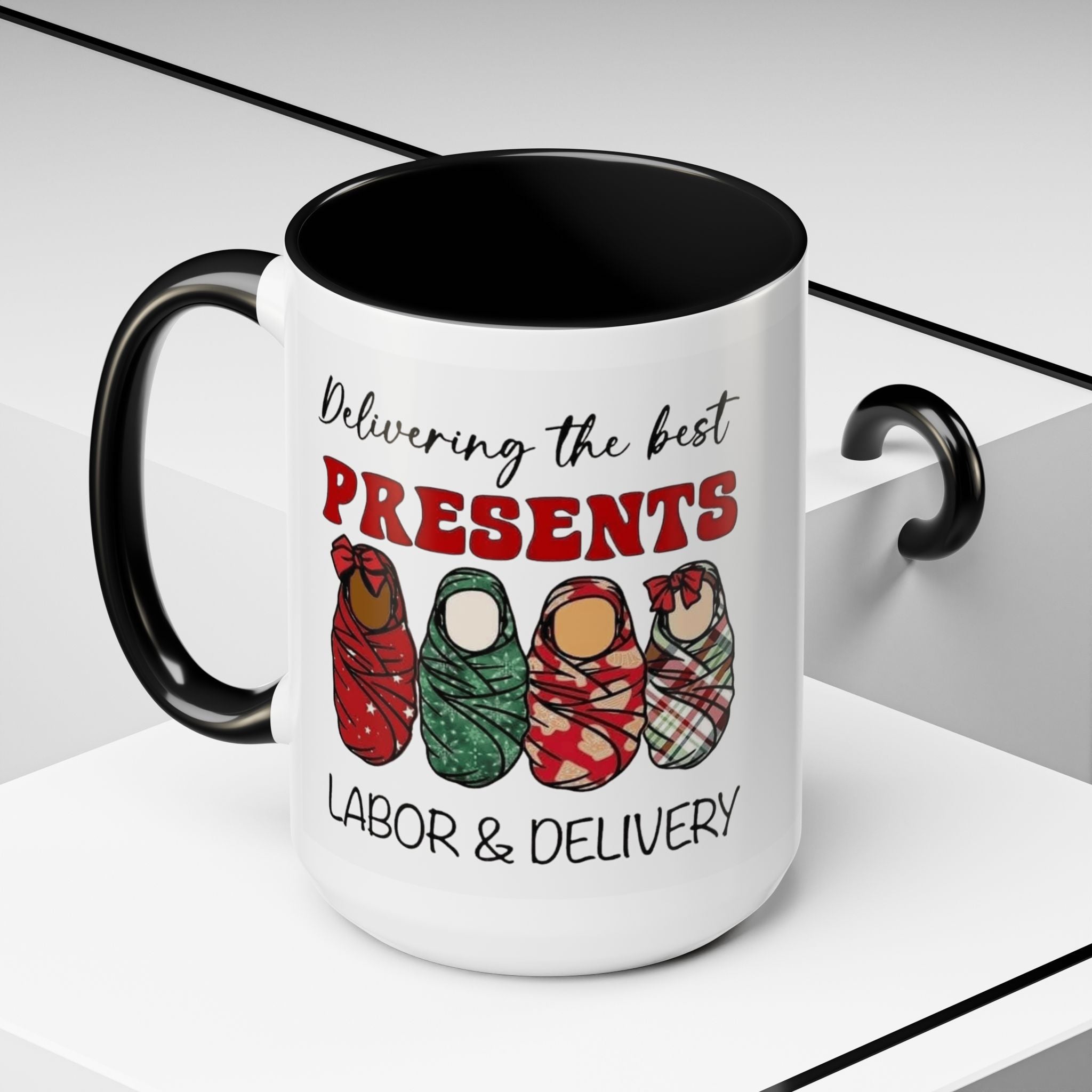 Christmas Presents Delivery Coffee Mug — "Delivering the Best Presents" Accent Mug Medical Christmas Mug,