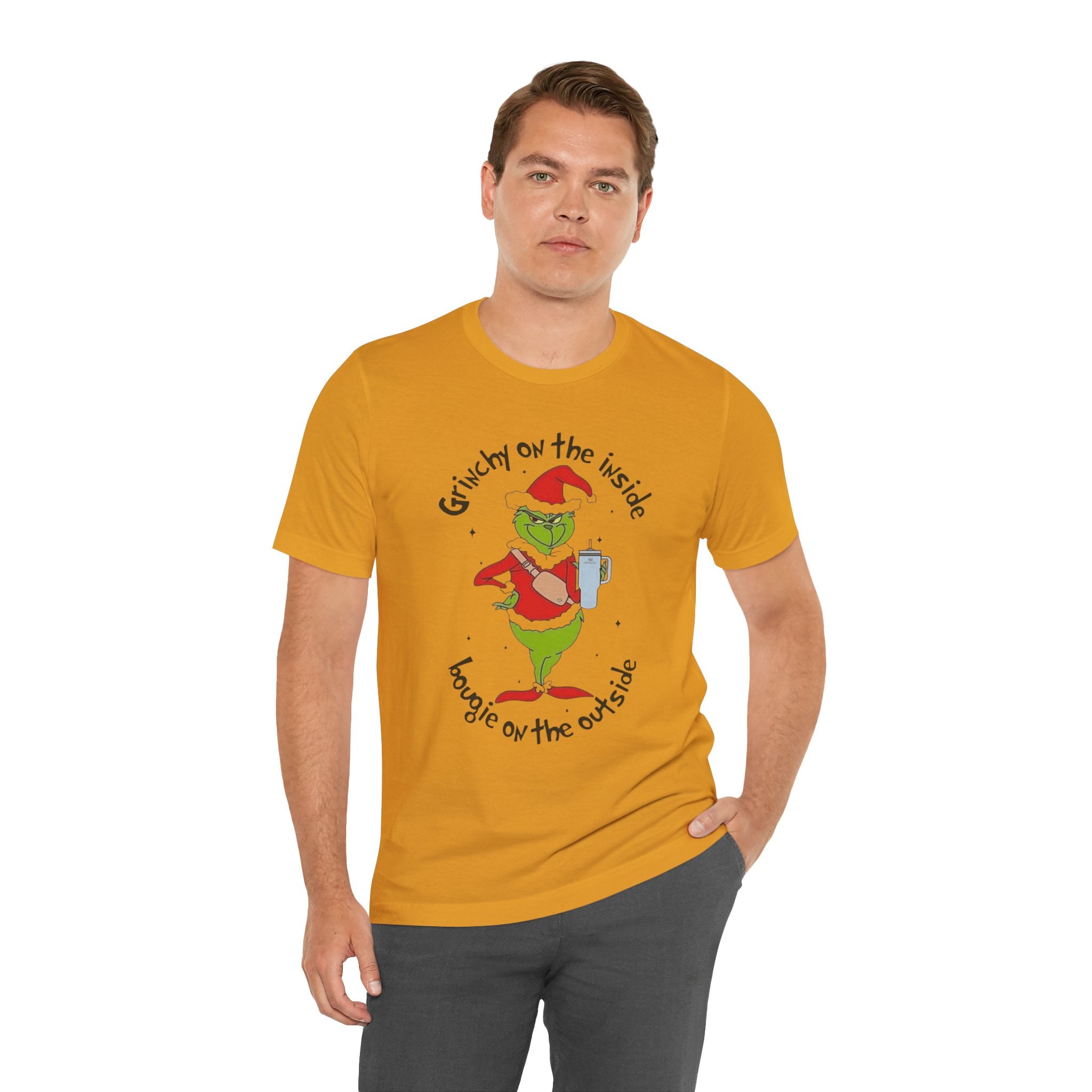 Grinch-Inspired Holiday Tee: 'Grinchy on the Inside, Boogie on the Outside'