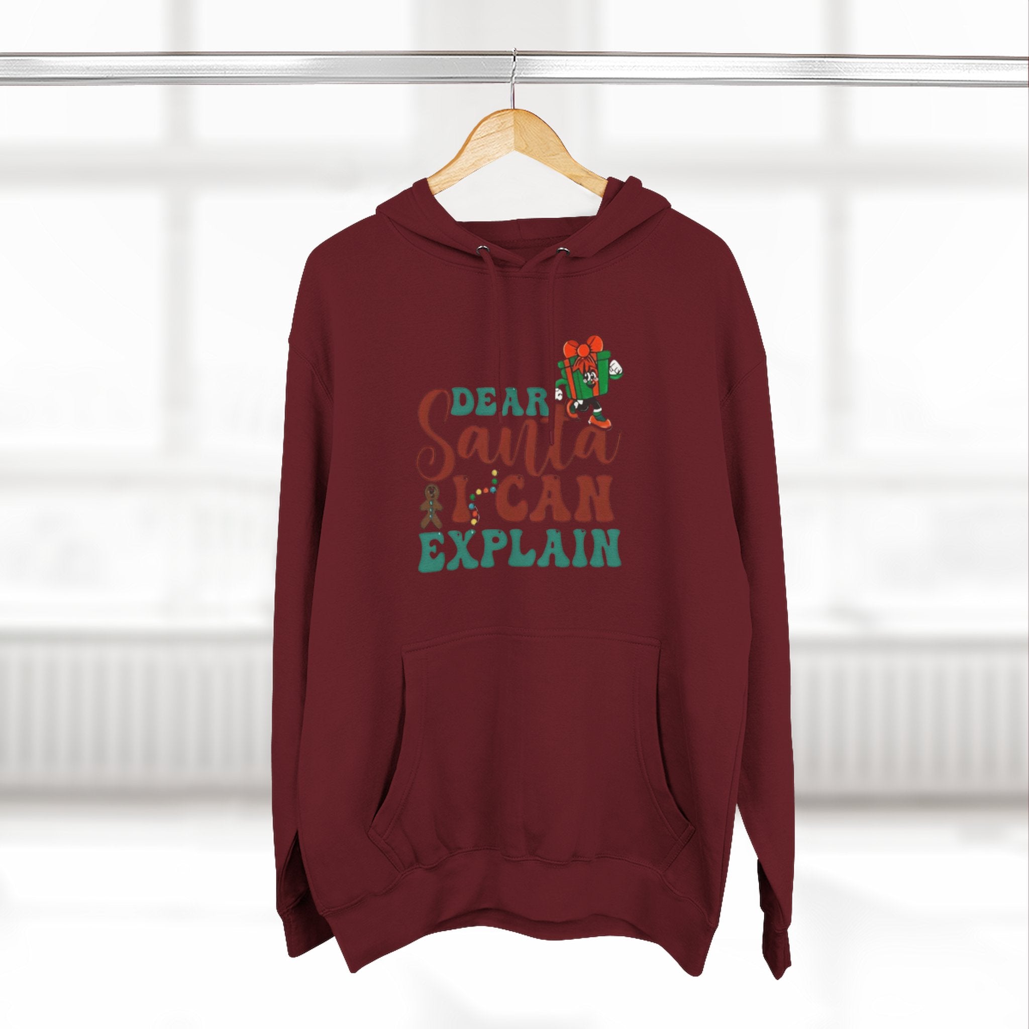 Christmas Hoodie “Dear Santa I Can Explain” Funny Holiday Pullover Christmas T-Shirts and Sweatshirts Collection