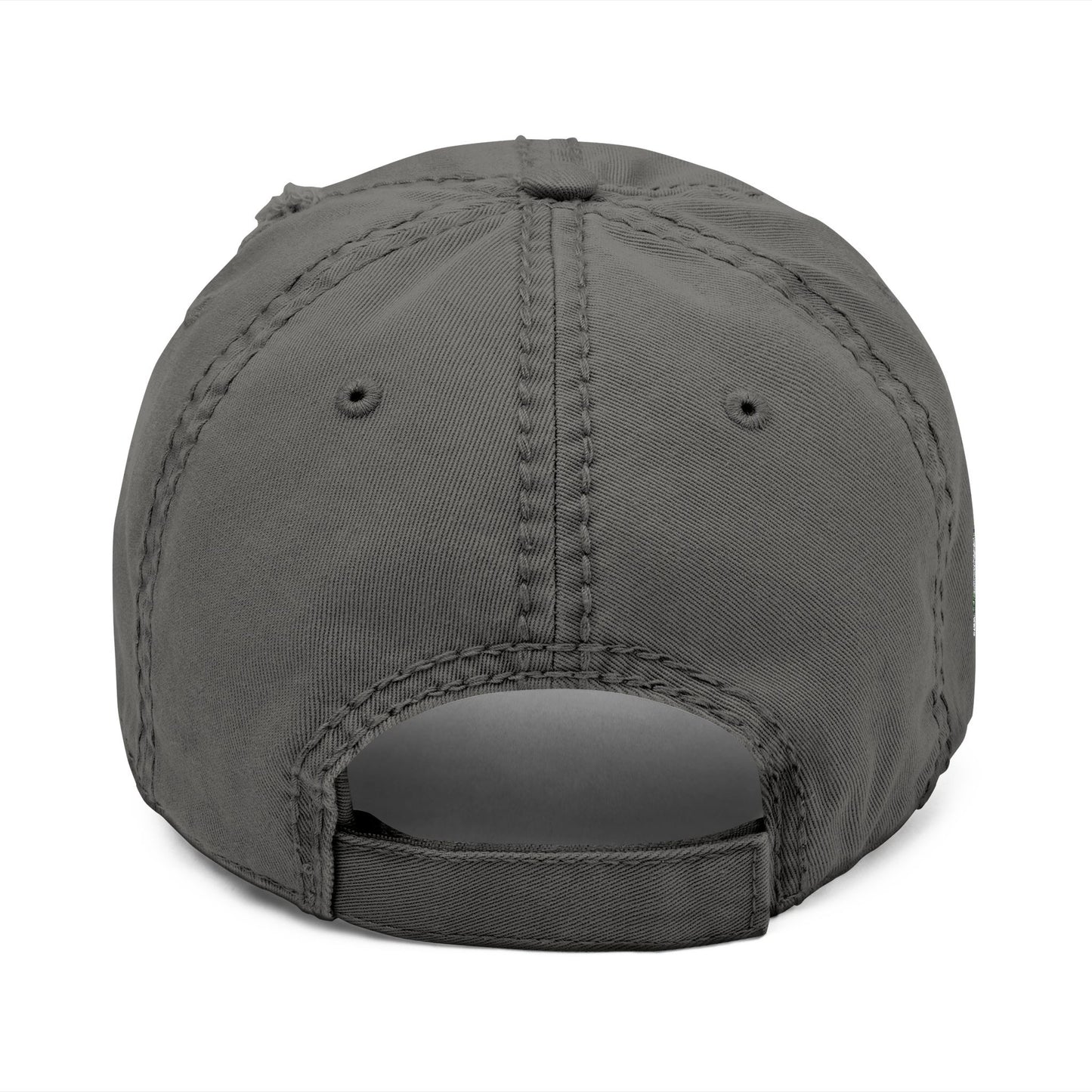 Distressed Hat with Embroidered Joint Design, Casual Cap for Cannabis Lovers, Gift for Stoners, Relaxed Fit Hat