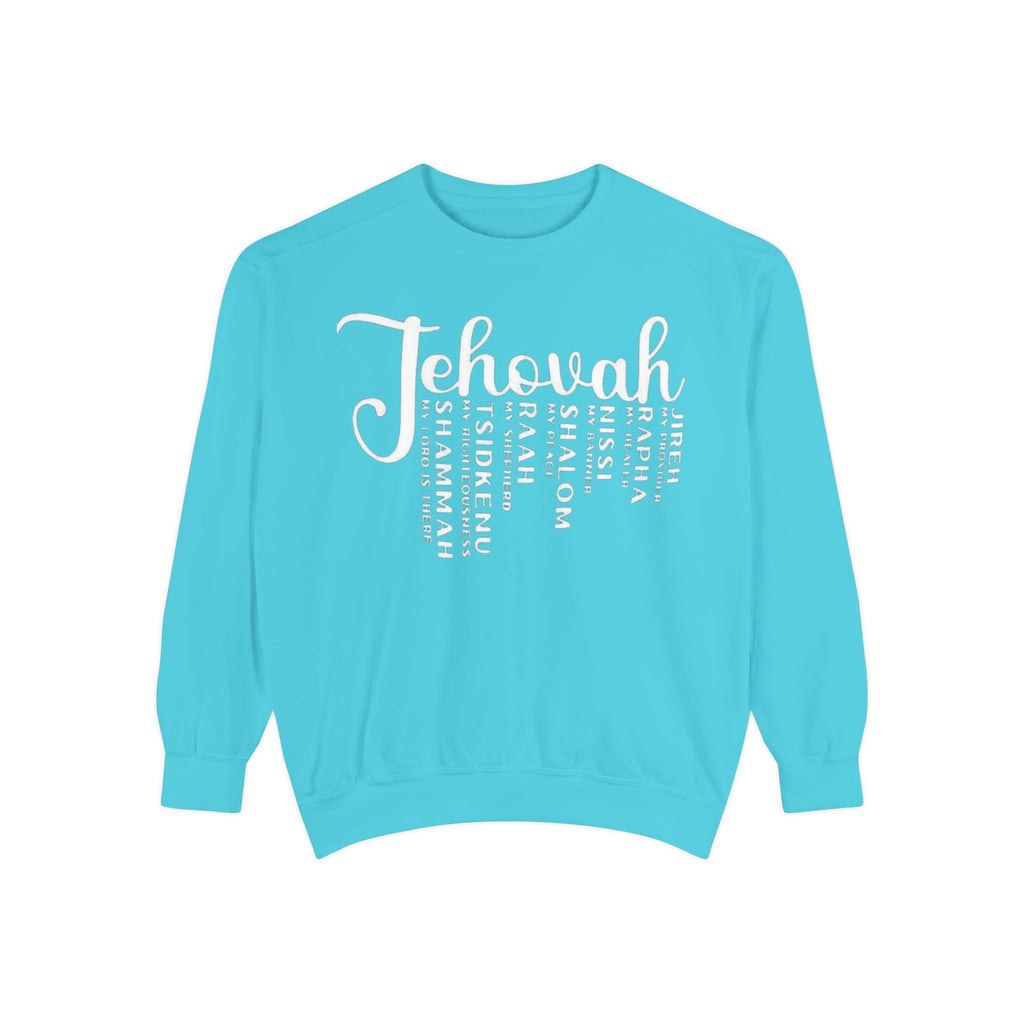 Jehovah Names Sweatshirt  Christian Faith Scriptural Names Pullover