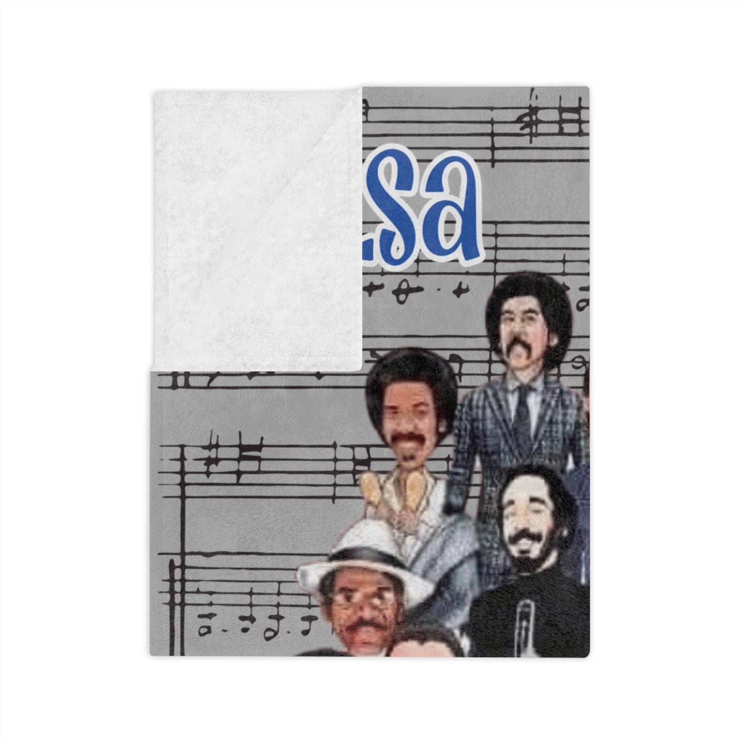 Wrap Yourself in Rhythm & Sabor Salsa Music Velveteen Microfiber Blanket | Cozy Throw for Music Lovers, Home Decor, Gifts, Jazz Nights, Chill Vibes