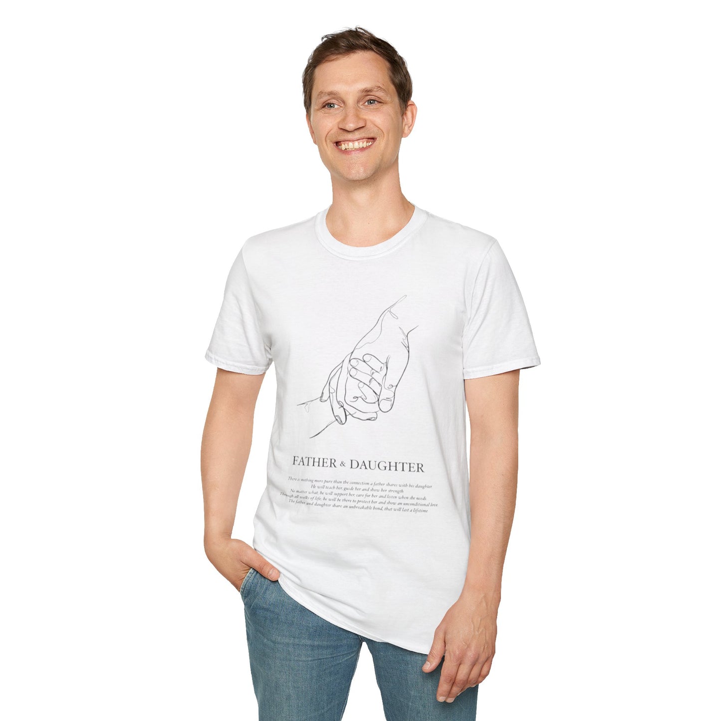 Father & Daughter Connection Unisex Soft style T Shirt Family Gift Parent Child Love Fathers Day Gift Emotional Bond Tee