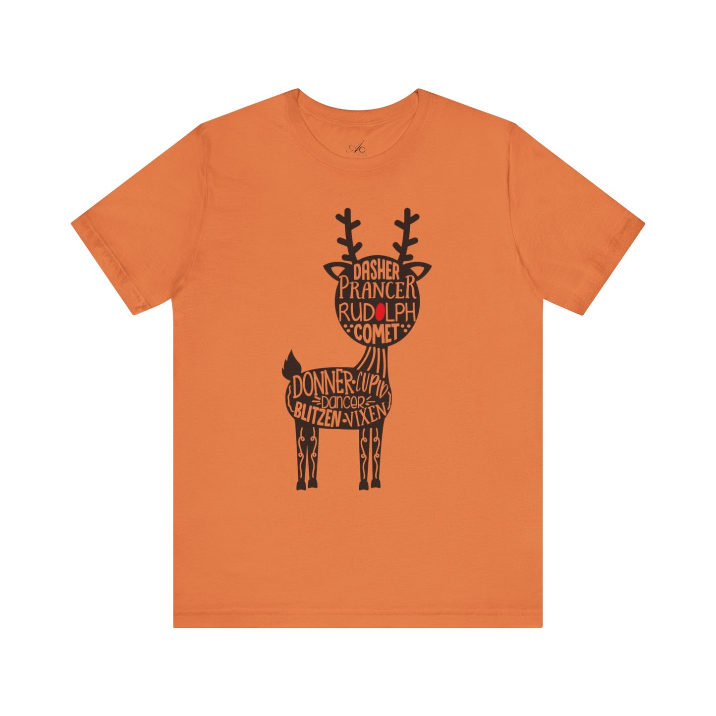 Christmas Reindeer Graphic Tee - Unisex Jersey Short Sleeve Shirt
