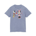 Vintage Acid-Wash Tee — Cute Cartoon Couple with Hearts