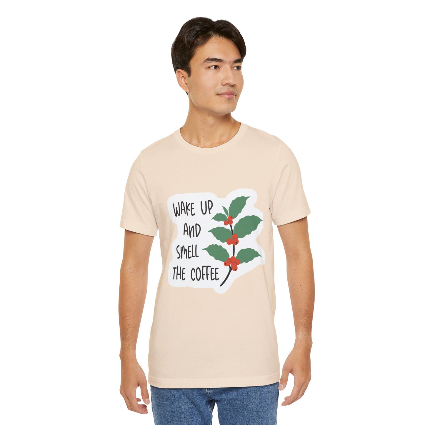 Wake Up and Smell the Coffee Tee  Coffee Plant Graphic T-Shirt