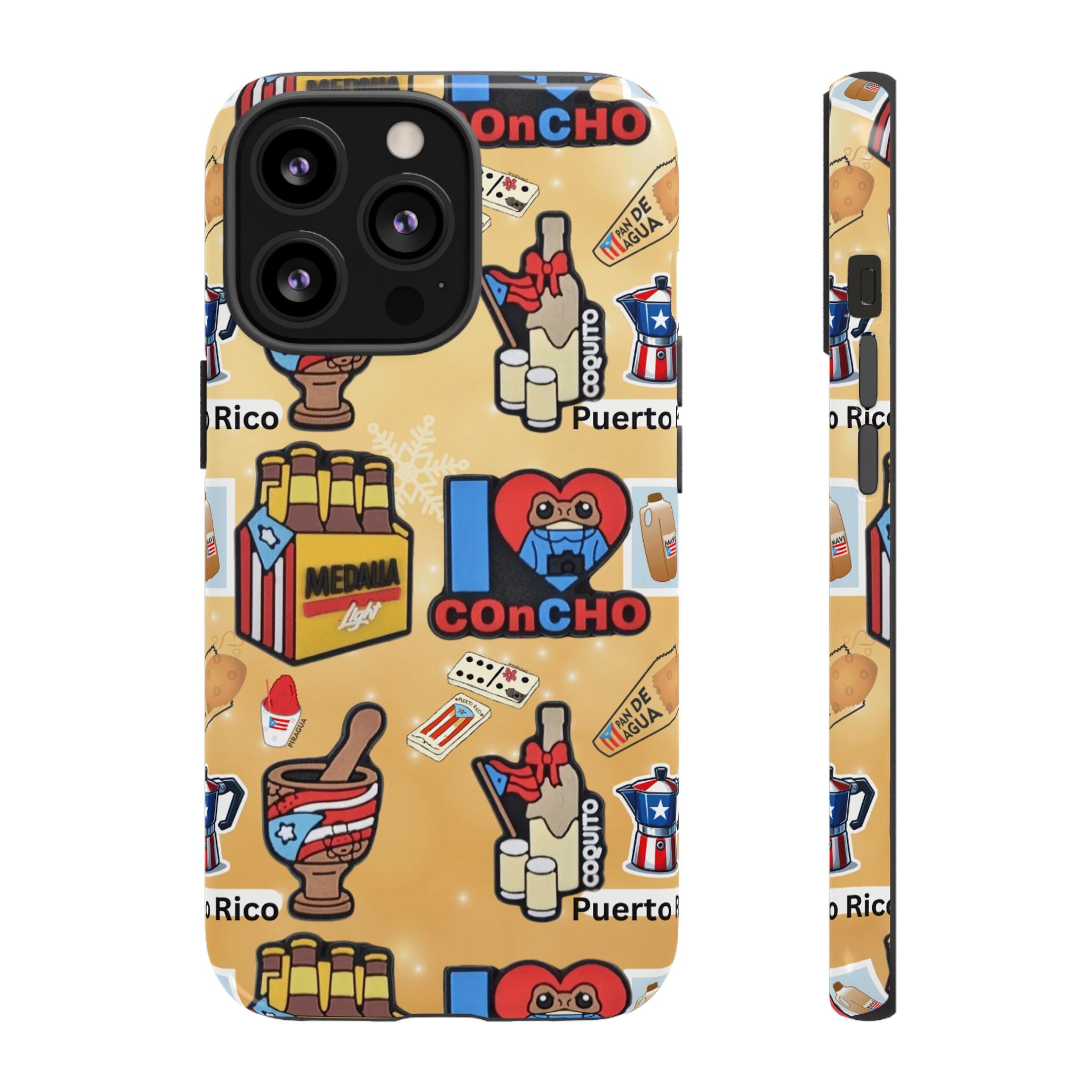 Puerto Rico Sticker Collage Tough Case  ‘I  Concho’ Pattern Phone Case
