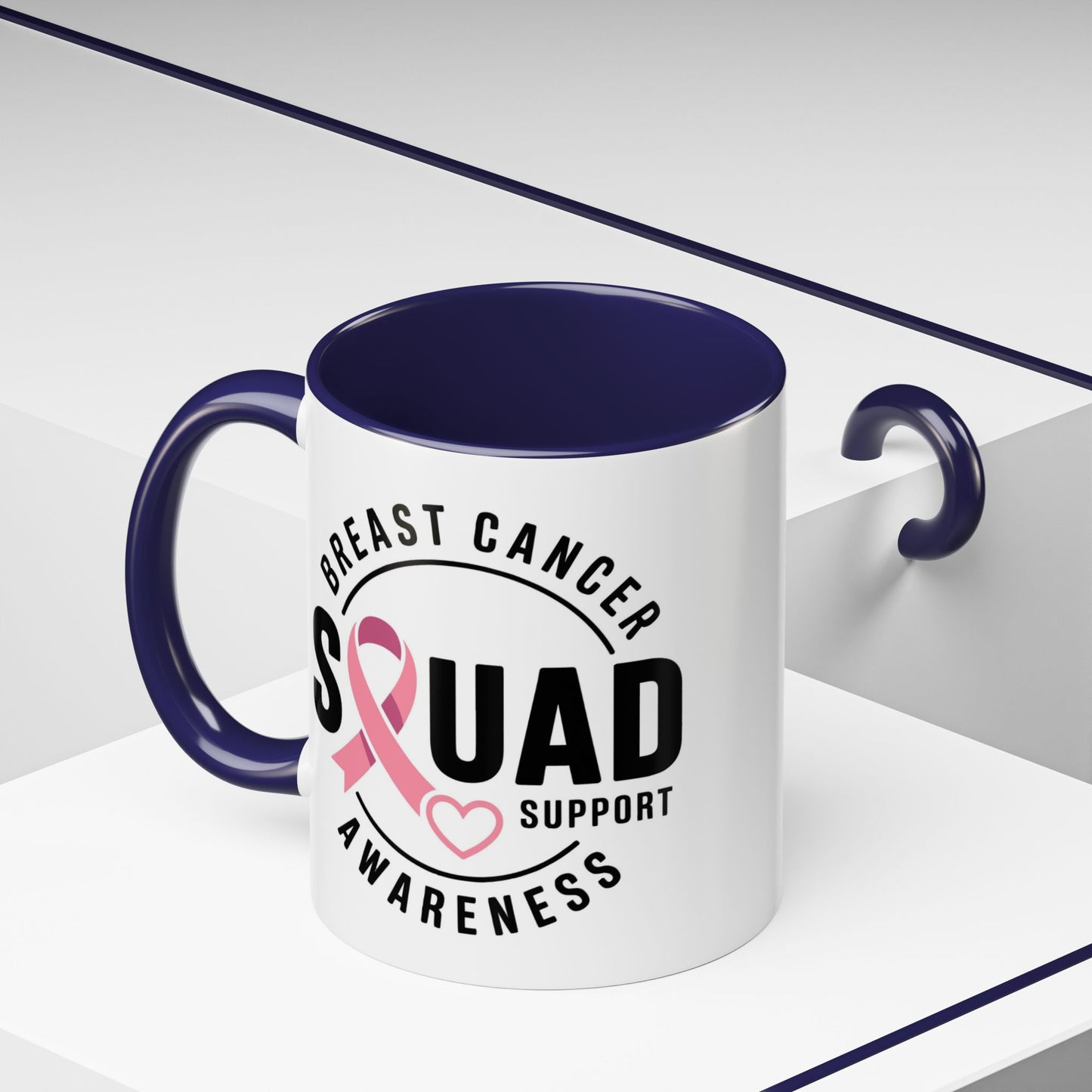 Breast Cancer Awareness Coffee Mug - Support Your Squad