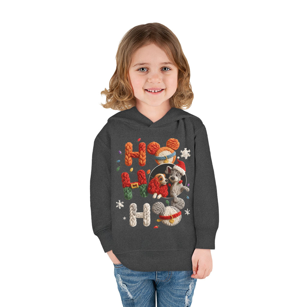 Toddler Hoodie "Ho Ho Ho" Festive Raccoon Christmas Pullover