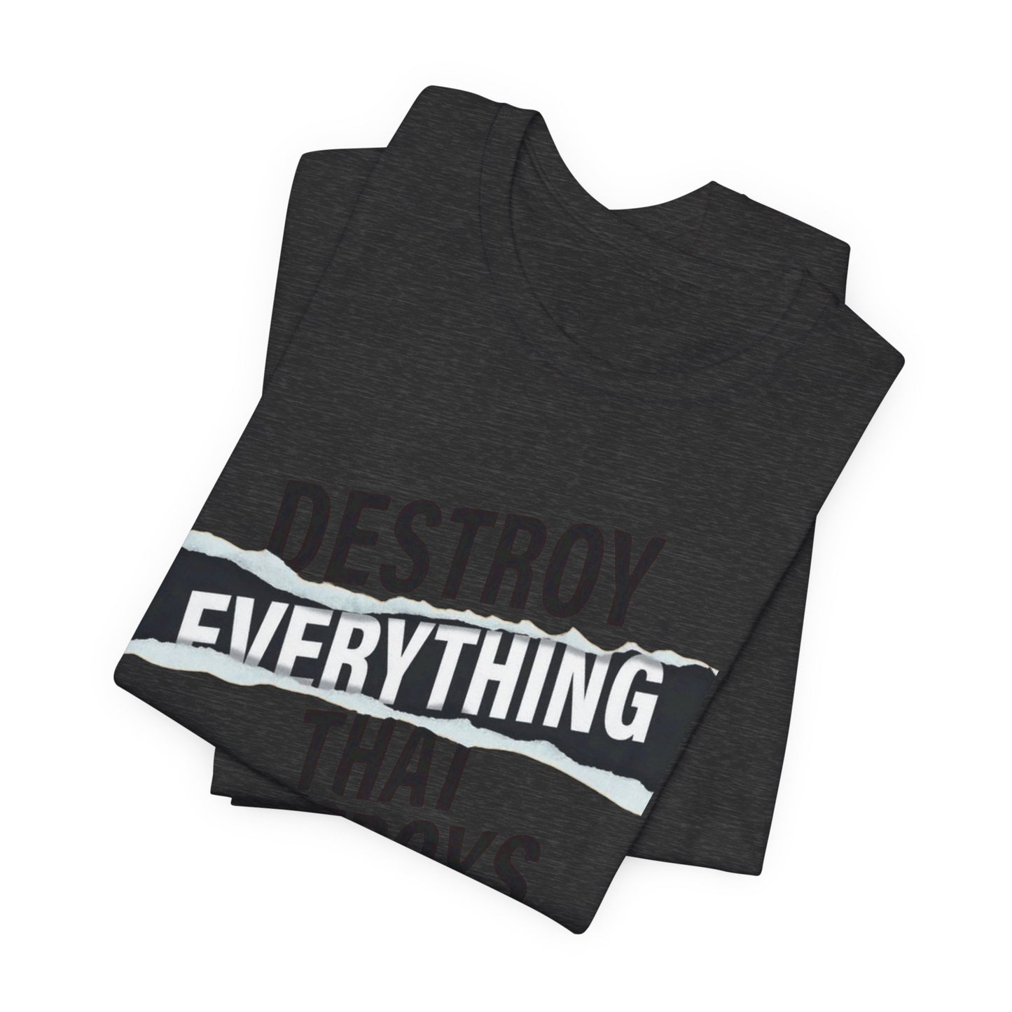 Destroy Everything That Destroys You T-Shirt  Bold Typographic Graphic Tee
