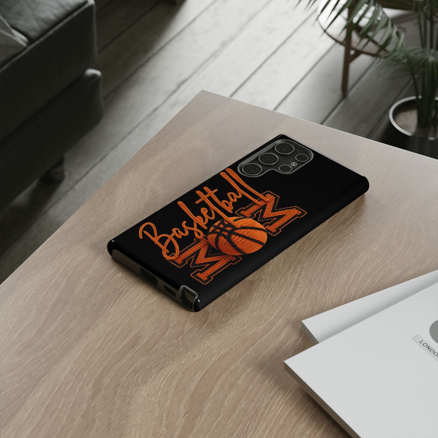 Basketball Mom Phone Case  'Basketball MOM' Protective Hard Cover