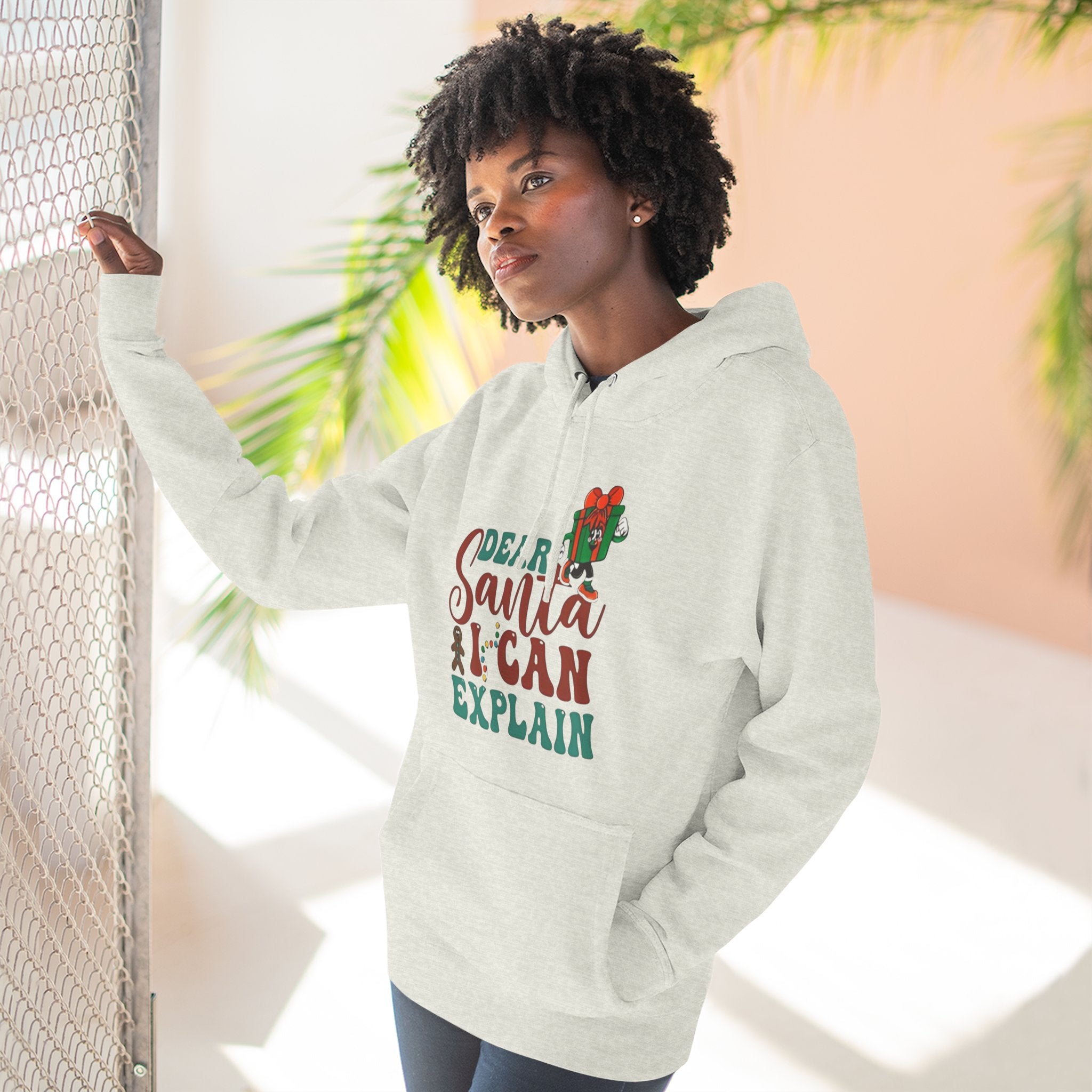 Christmas Hoodie “Dear Santa I Can Explain” Funny Holiday Pullover Christmas T-Shirts and Sweatshirts Collection