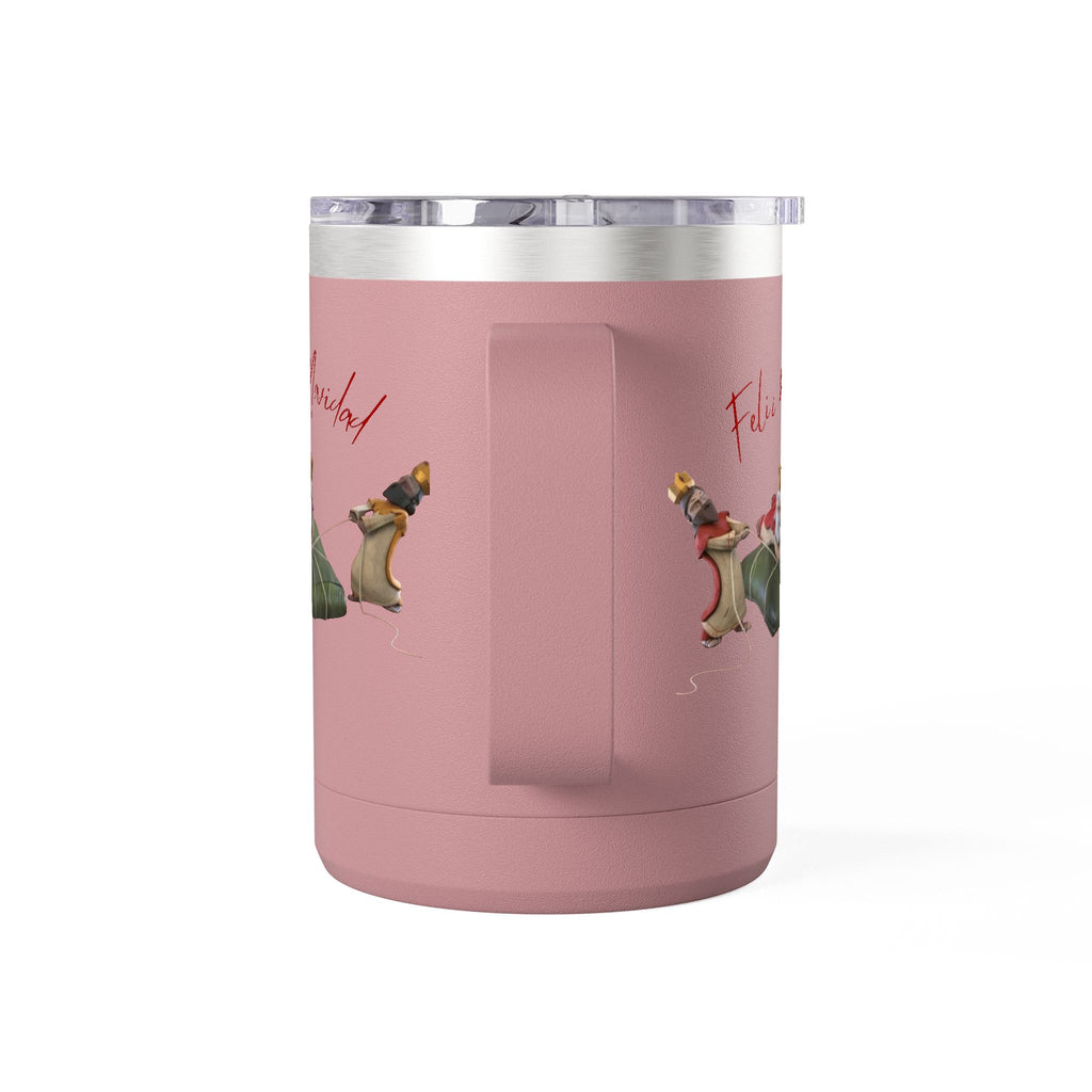 3 KINGS Holiday Travel Tumbler — 'Feliz Navidad' Dachshund Santa Design Coffee Cup for Fun Celebrations