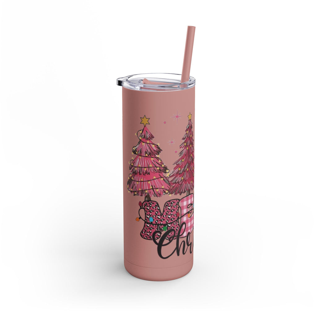 Christmas Tree Tumbler - 20oz Skinny Matte Drinkware Christmas gift mug