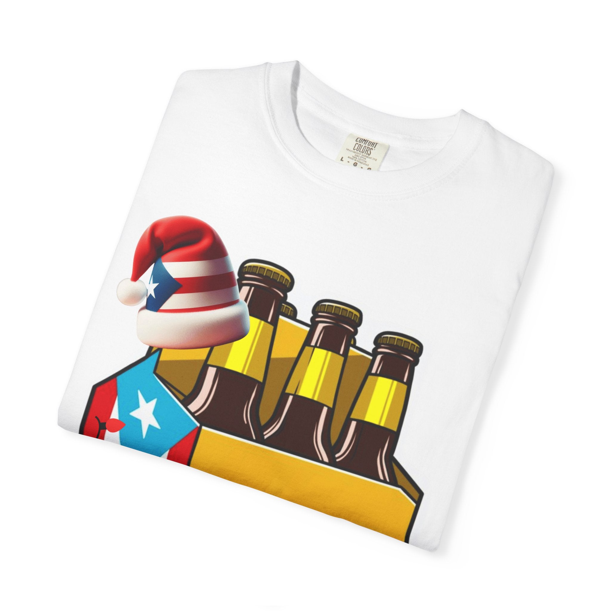 Medalla Light Beer T-Shirt  Navidad Boricua Holiday Tee Puerto Rico’s Navidades