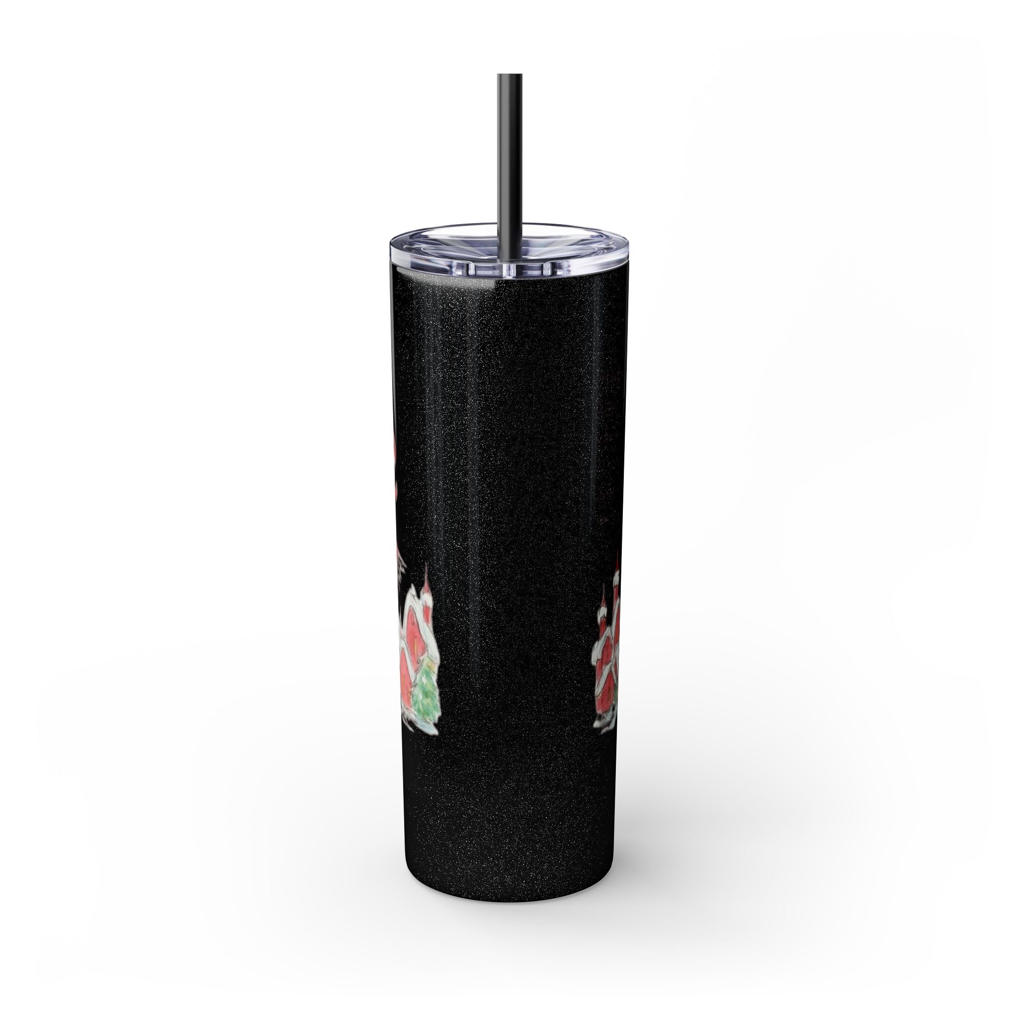 Grinch Christmas Skinny Tumbler with Straw — Dr. Seuss Holiday Quote Design, 20oz Christmas Mugs Collection