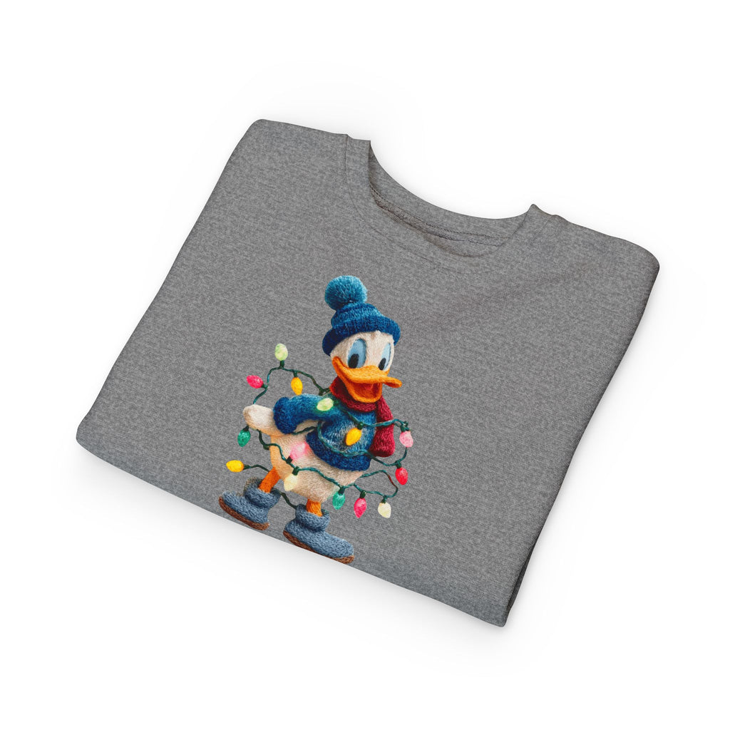 Toddler Sweatshirt  Festive Donald Duck Holiday Lights Pullover