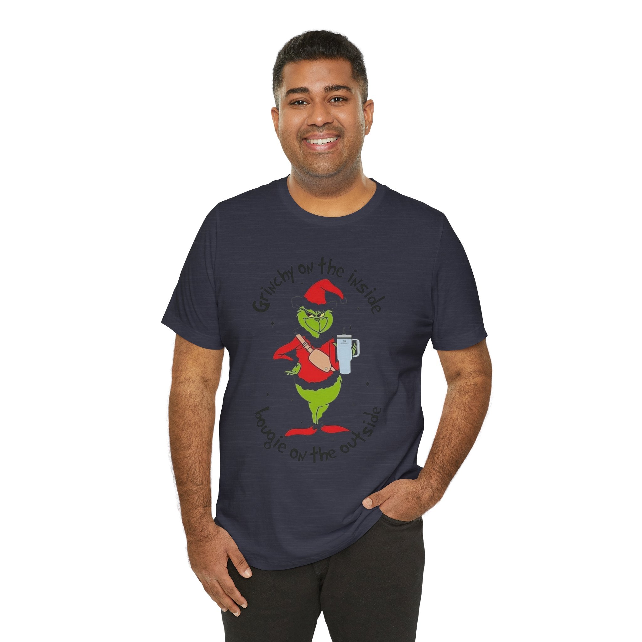 Grinch-Inspired Holiday Tee: 'Grinchy on the Inside, Boogie on the Outside'