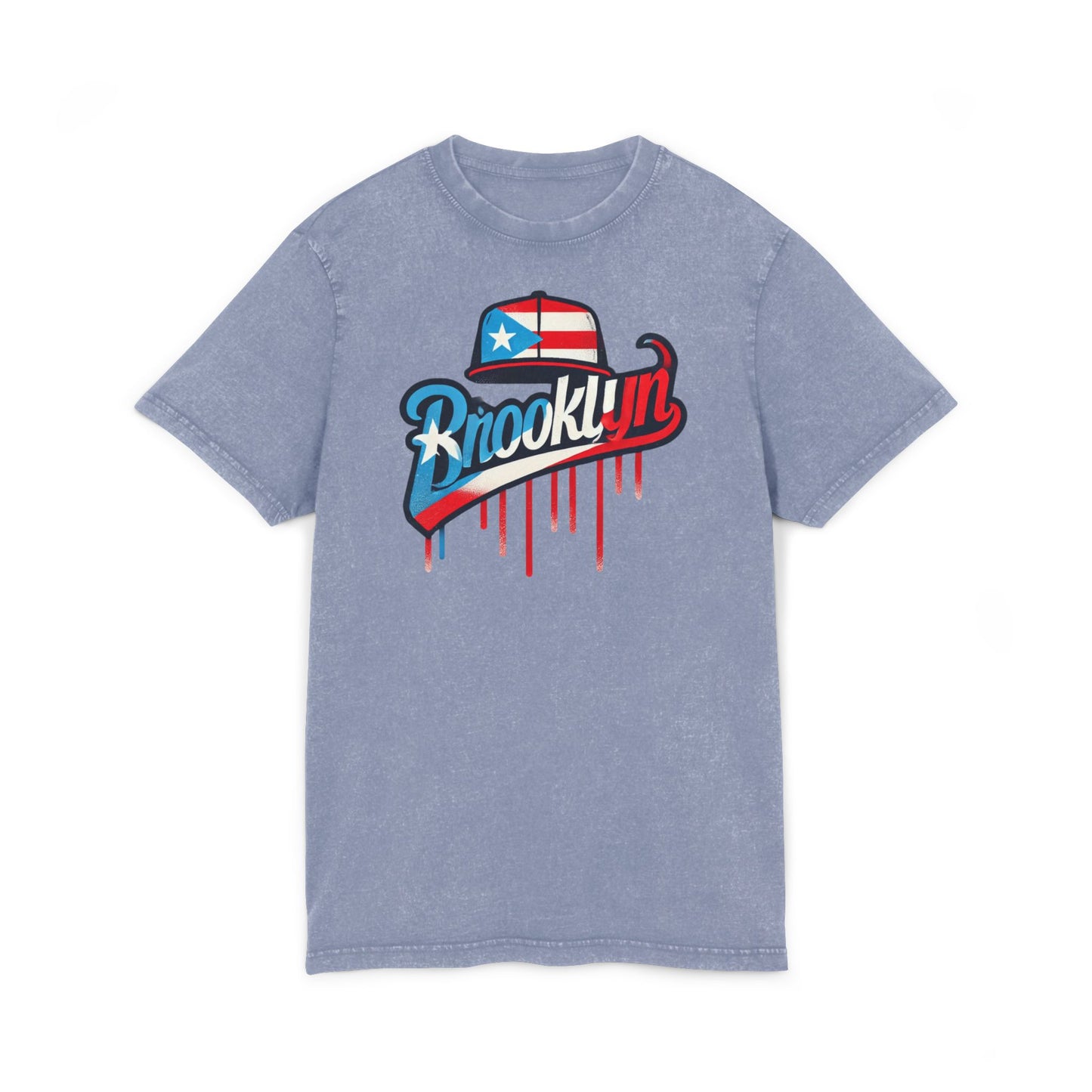 Vintage Brooklyn Acid Washed Tee, Retro Graphic Top, Streetwear Style, Casual Everyday Wear, Independence Day Gift, Urban Fashion