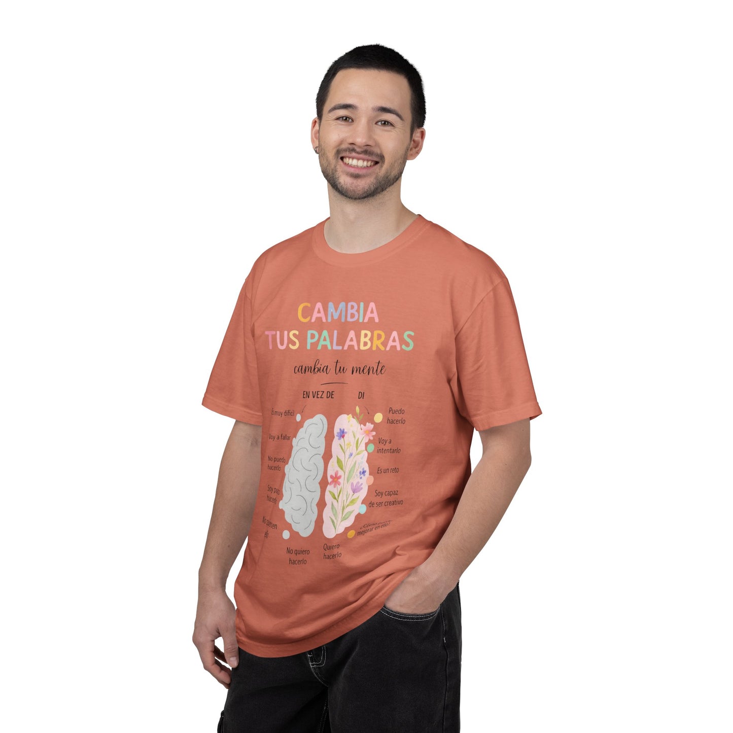 Cambia Tus Palabras Floral Positivity T-Shirt