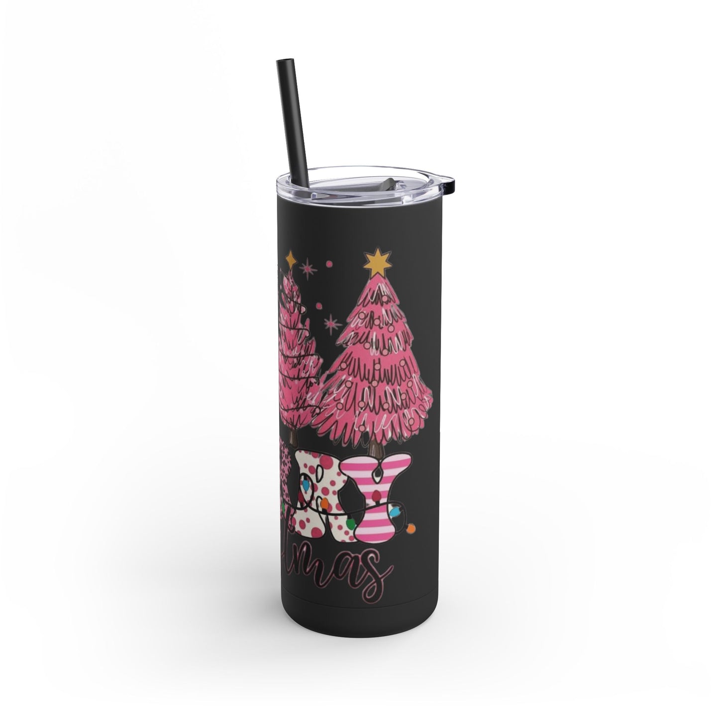 Christmas Tree Tumbler - 20oz Skinny Matte Drinkware Christmas gift mug