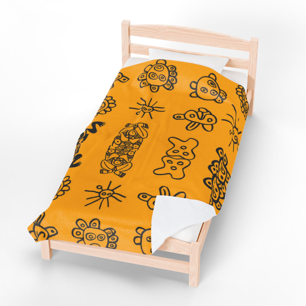 Puerto Rican Christmas patterns & cultural art  Tribal Sun & Totem Pattern Cozy Throw