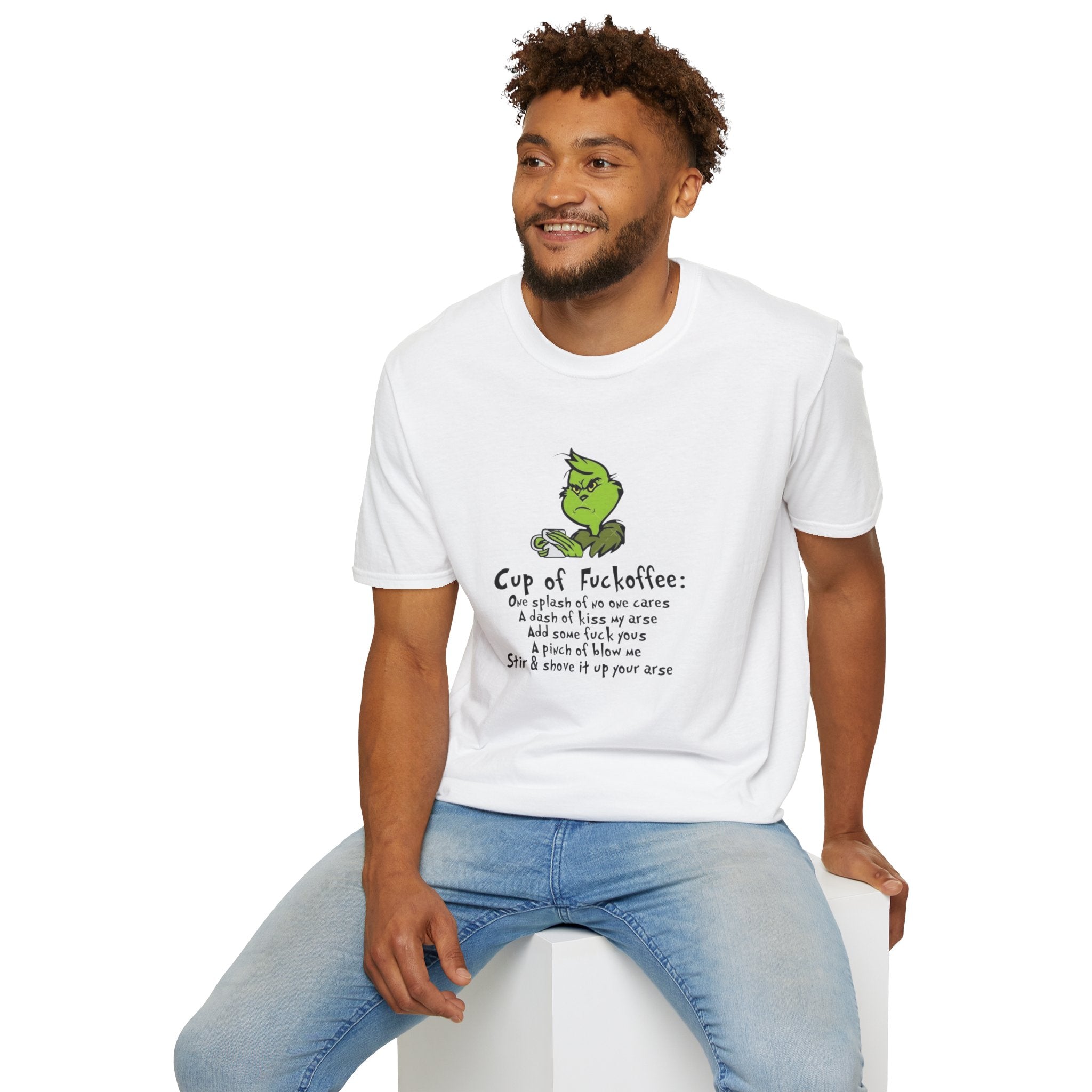 Holiday Apparel | Christmas Tees & Sweatshirts with Festive Quotes Funny Grinch Coffee Lover T-Shirt
