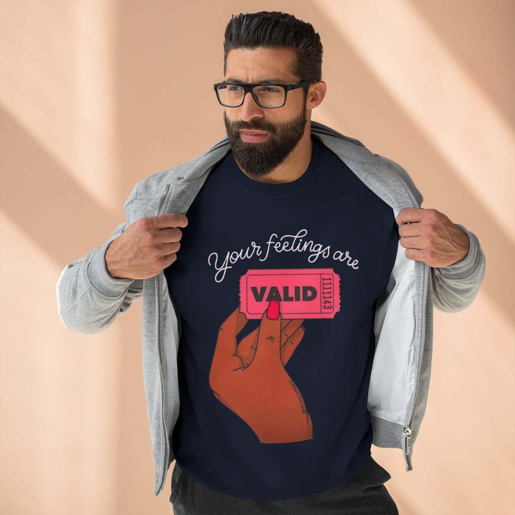 Valid Ticket Crewneck Sweatshirt  Empowerment Graphic Pullover Valentine’s Day sweaters