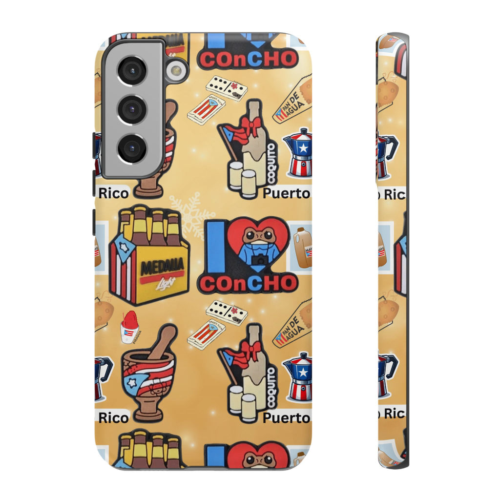Puerto Rico Sticker Collage Tough Case  ‘I  Concho’ Pattern Phone Case